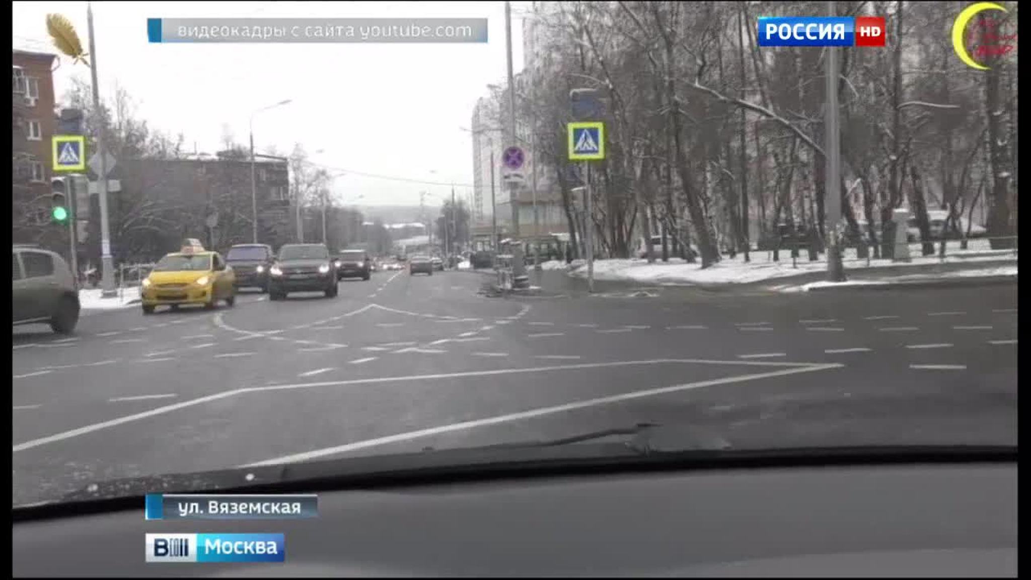 На Вяземской улице в Москве разметка вводит в ступор водителей