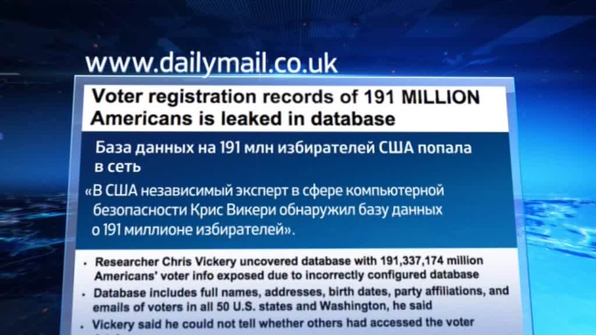 Информация о 191 миллионе американцев утекла в открытый доступ