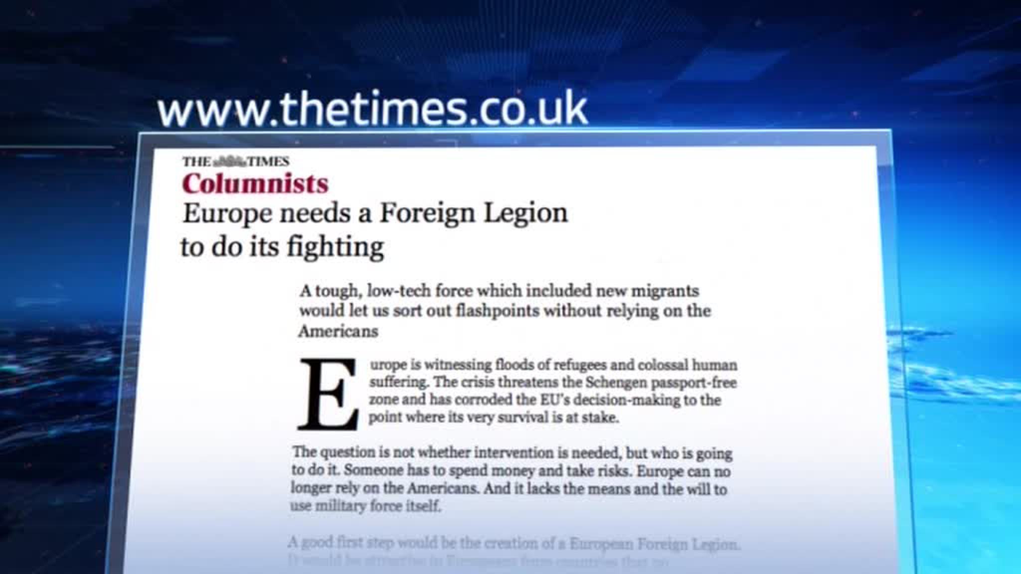 Журналист The Times предлагает отправить мигрантов на войну