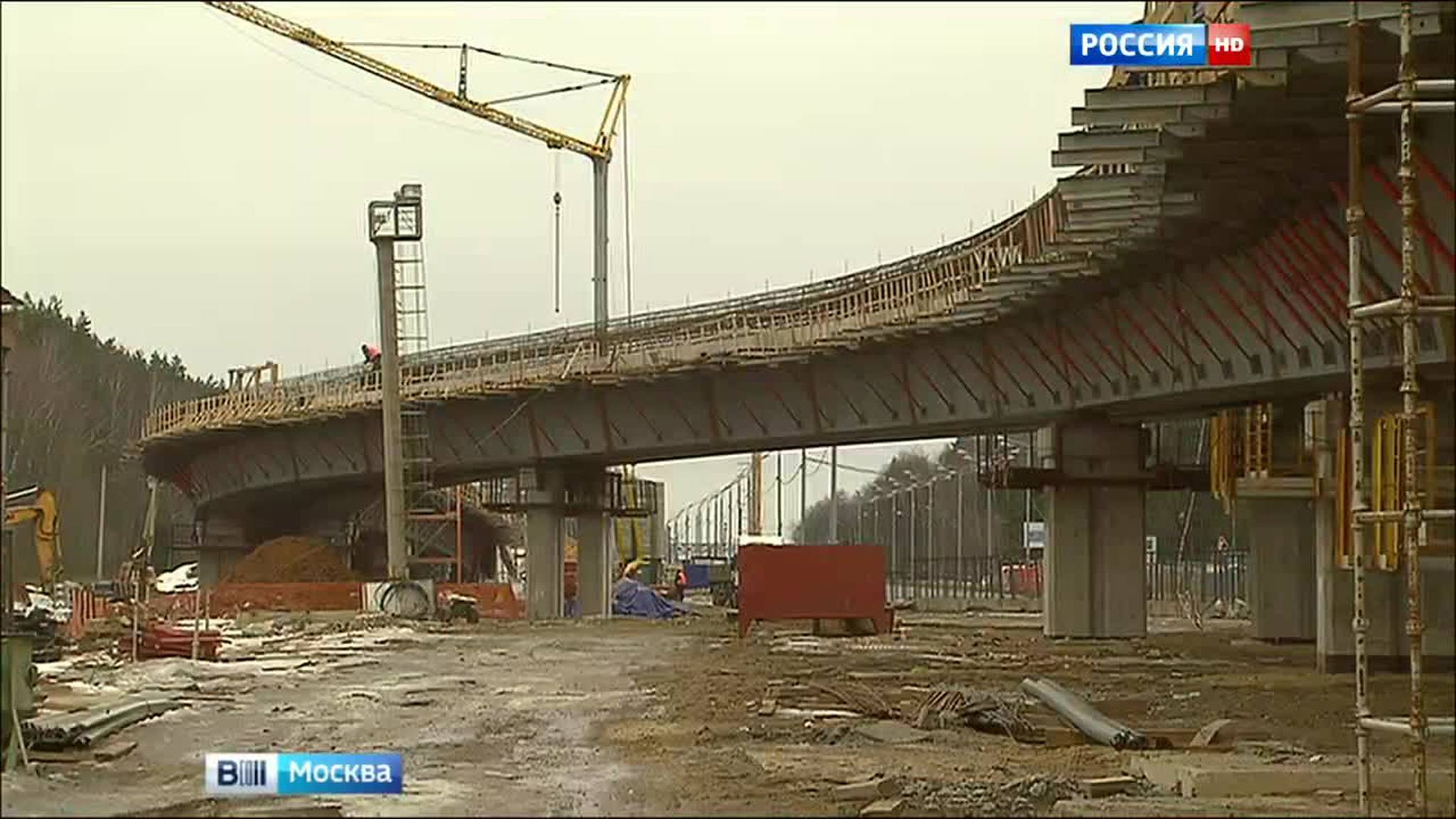 Строительство эстакады на Аминьевском шоссе вышло на финальную стадию