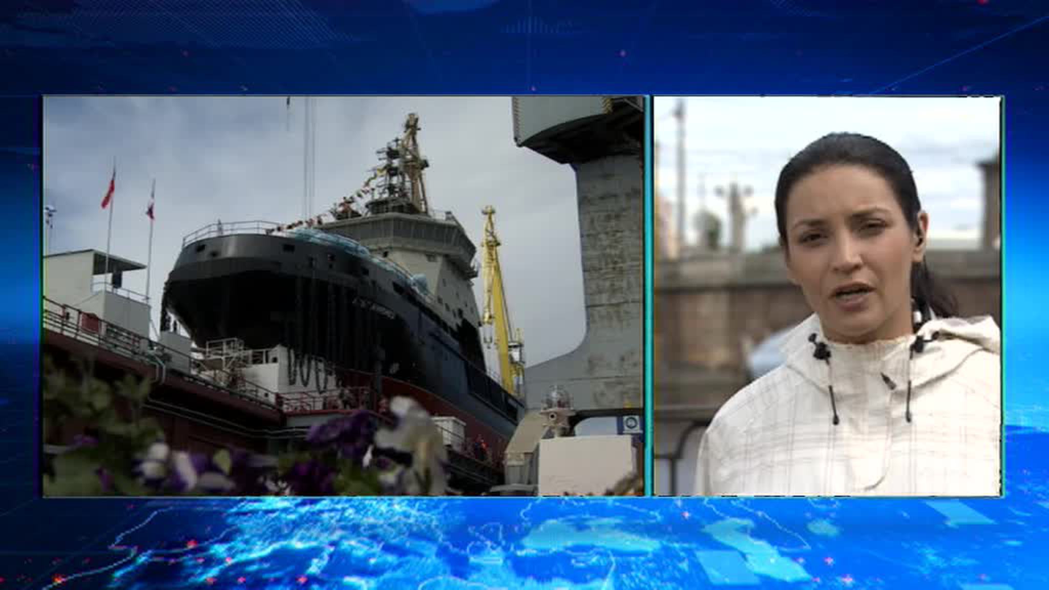Новейший неатомный ледокол "Илья Муромец" спущен на воду