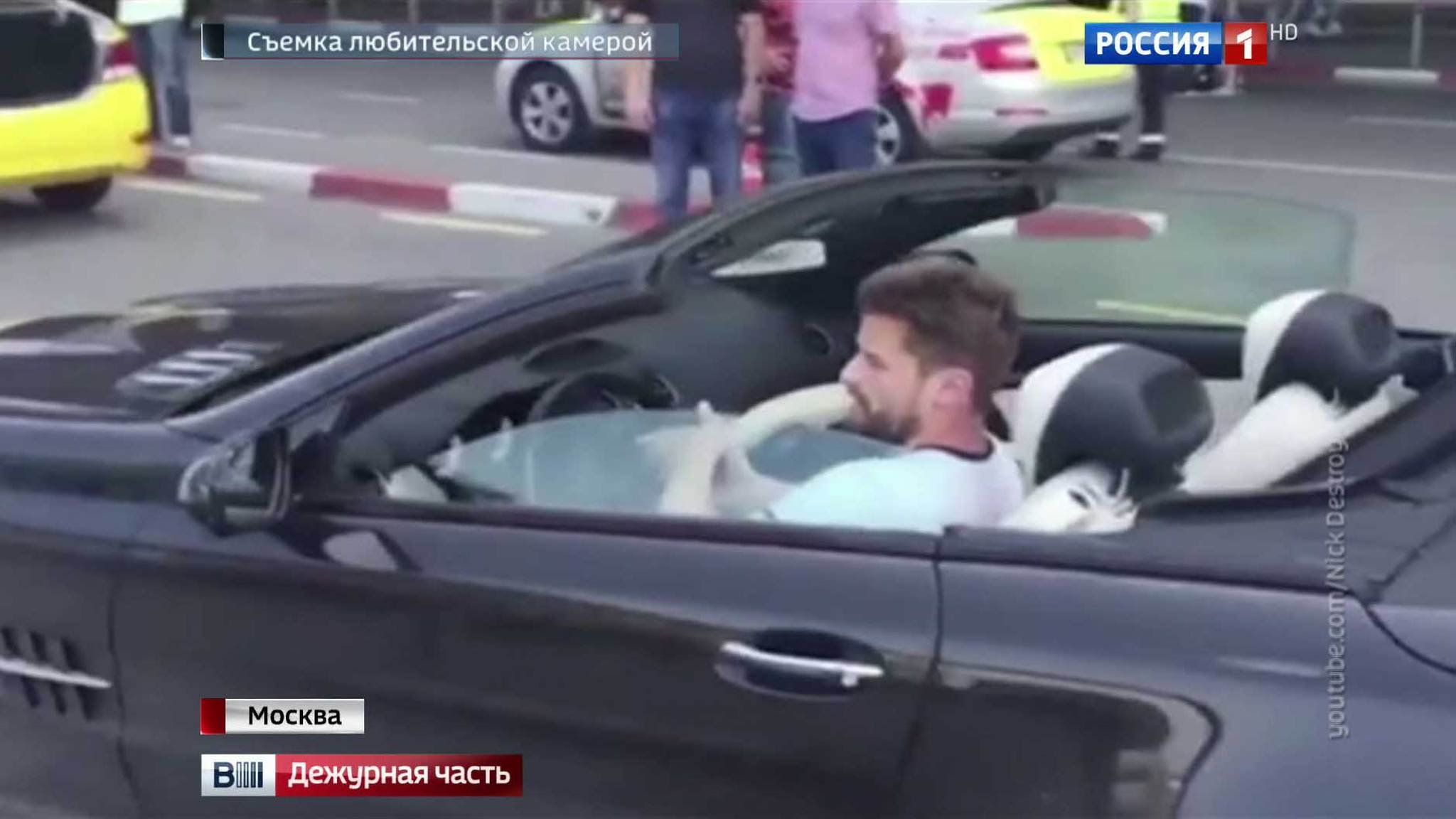 Против москвича на кабриолете, нахамившего полицейскому, возбудили дело
