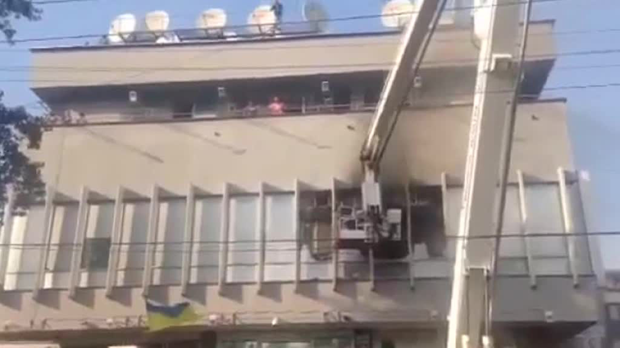 В Киеве подожгли здание "агентов Кремля"