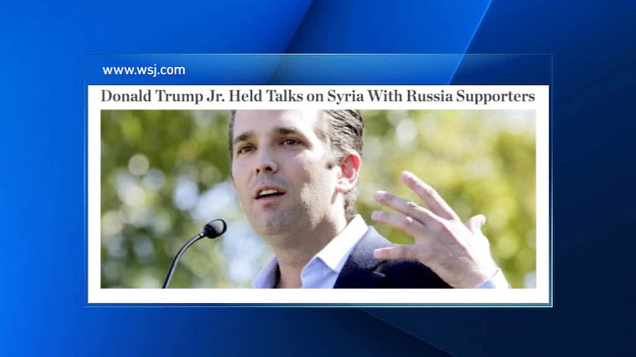 Дональд Трамп-младший провел переговоры по Сирии со сторонниками России