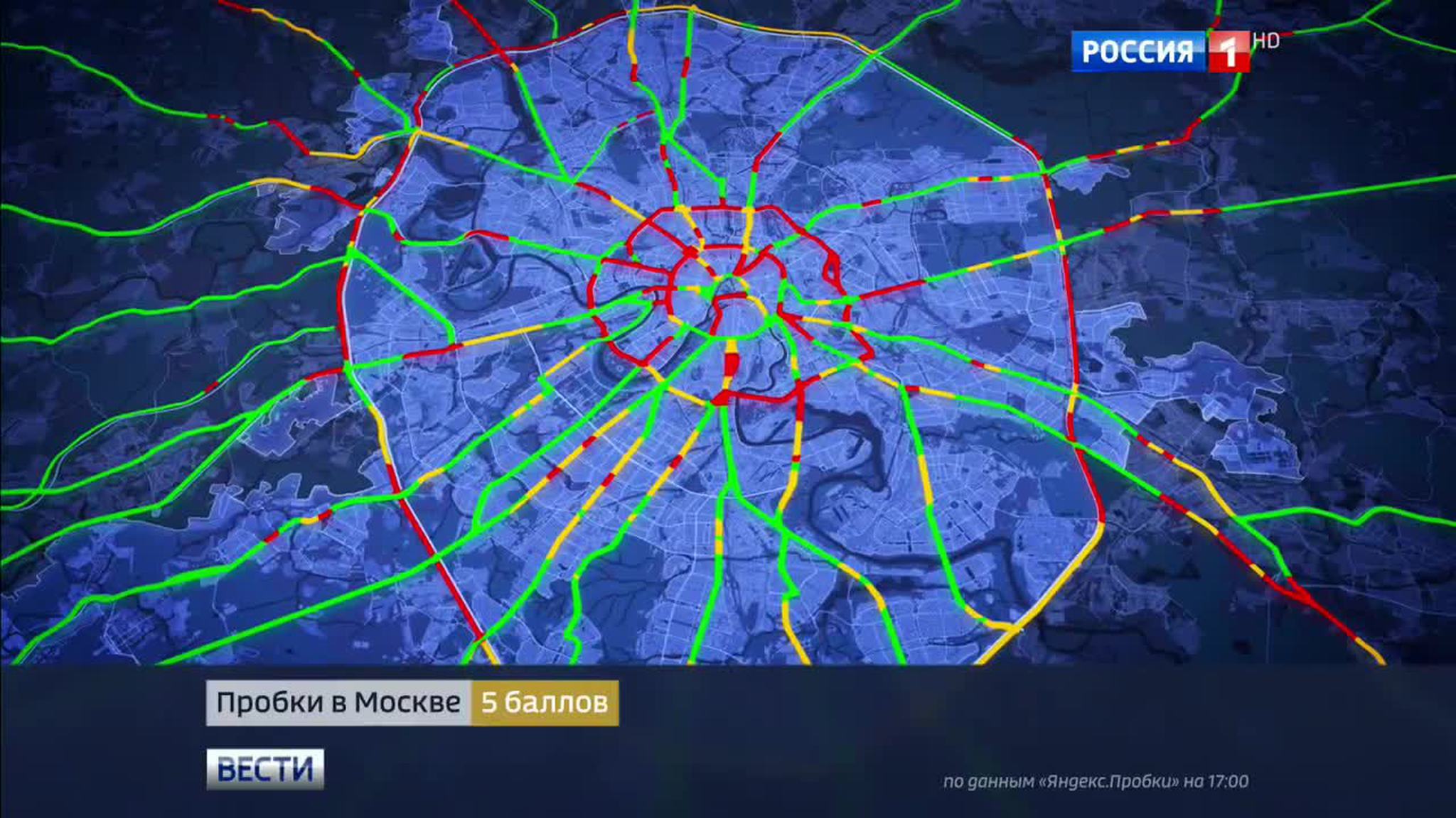 Москва собирается в вечерних пробках