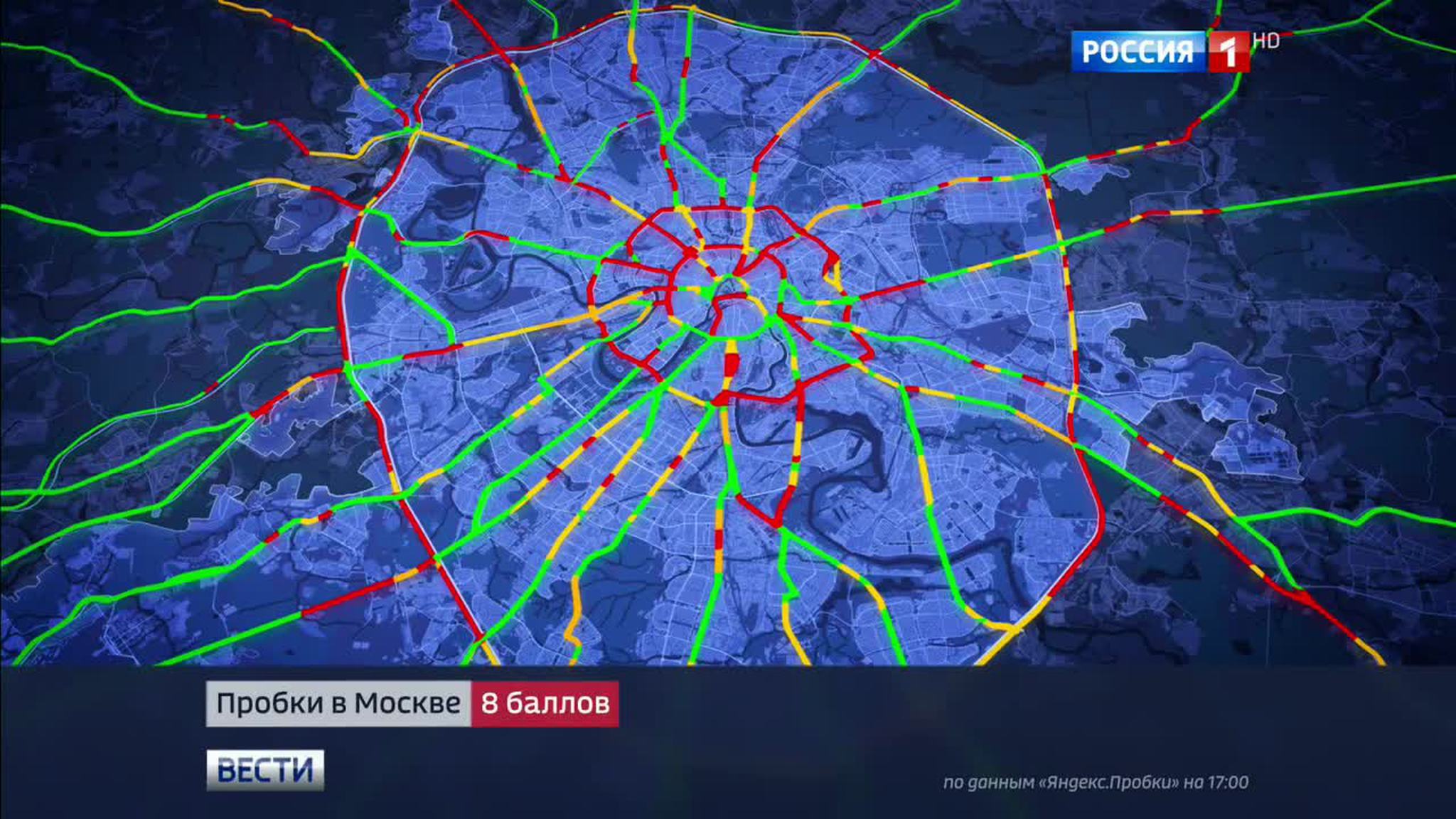 Москва встала в пробках