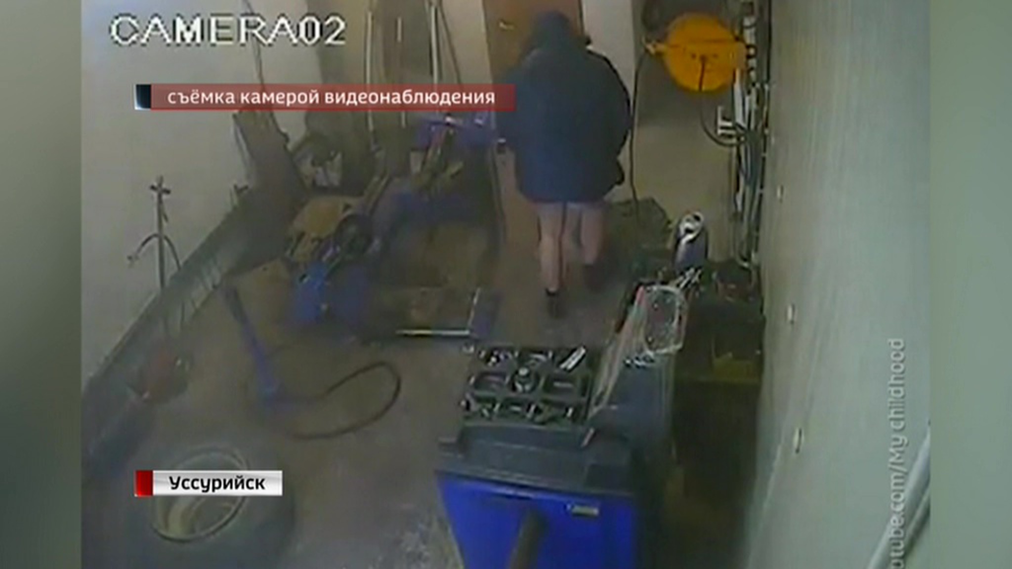Взрыв в уссурийском шиномонтаже оставил клиента без штанов