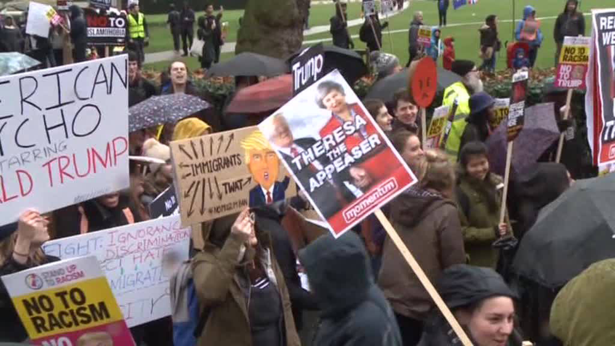 Лондон, Париж и Берлин митингуют против Трампа