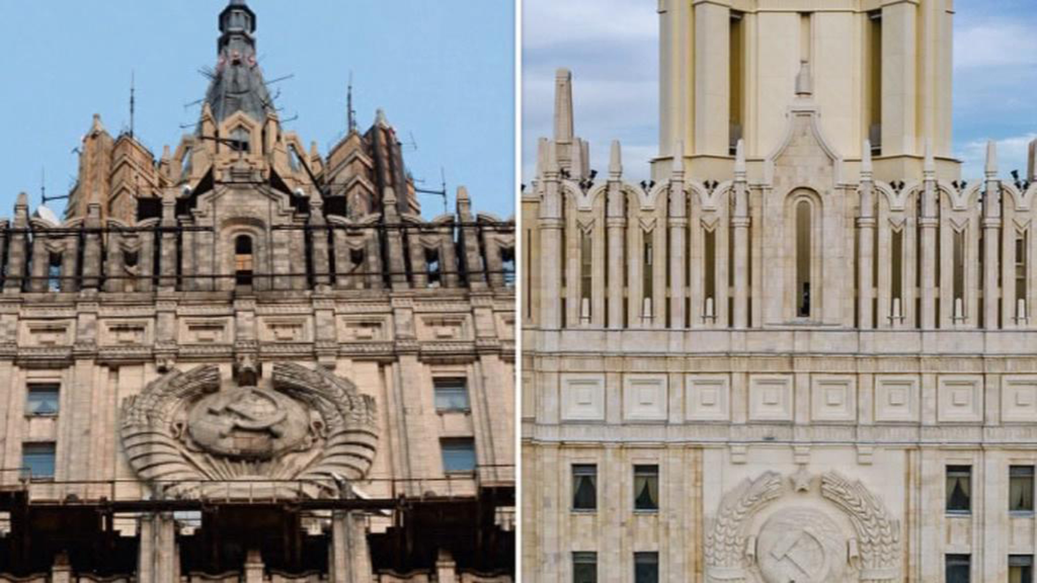 Moscow: The Foreign Ministry Skyscraper Acquires Historical Look After Renovation