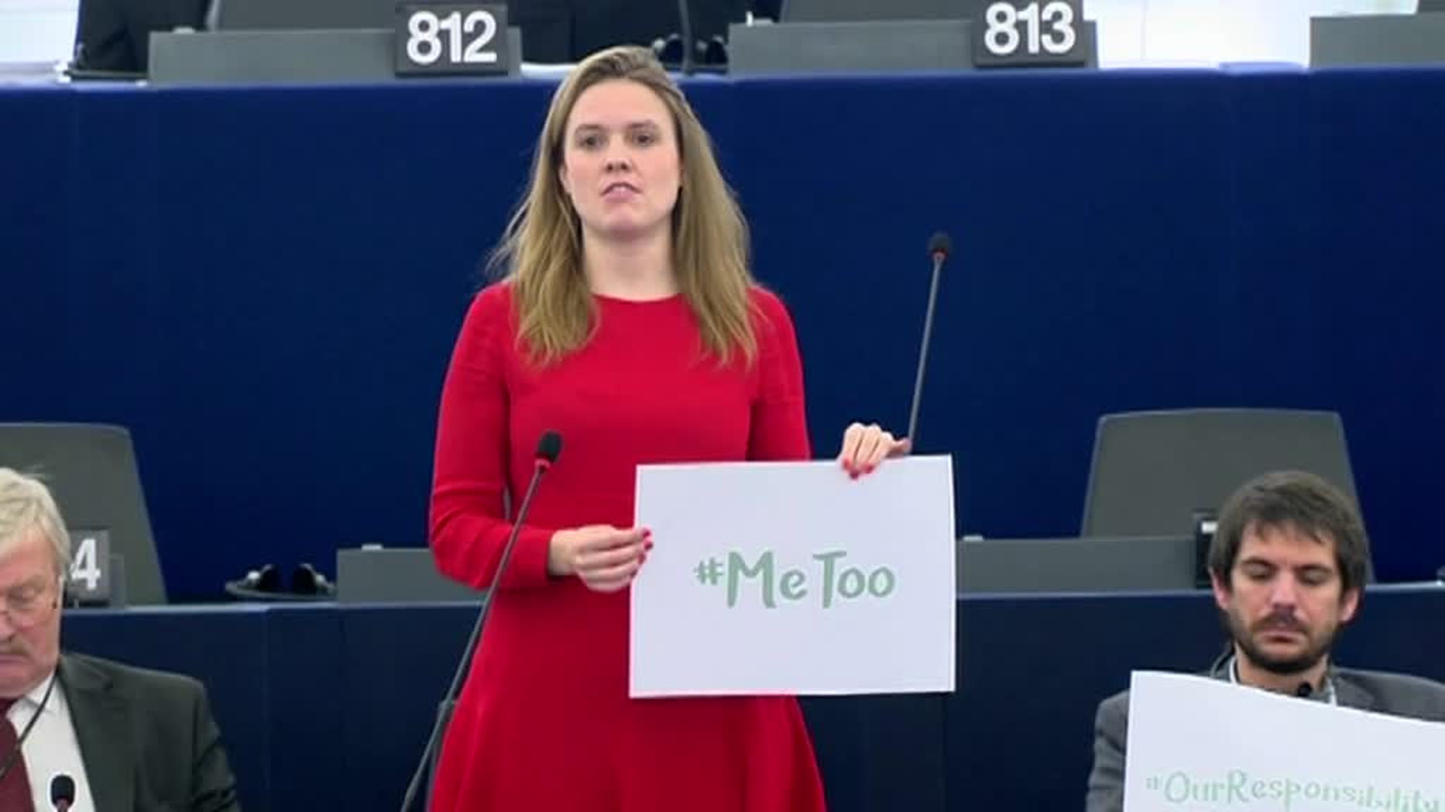 Хэштег #MeToo появился в среду на заседании Европарламента