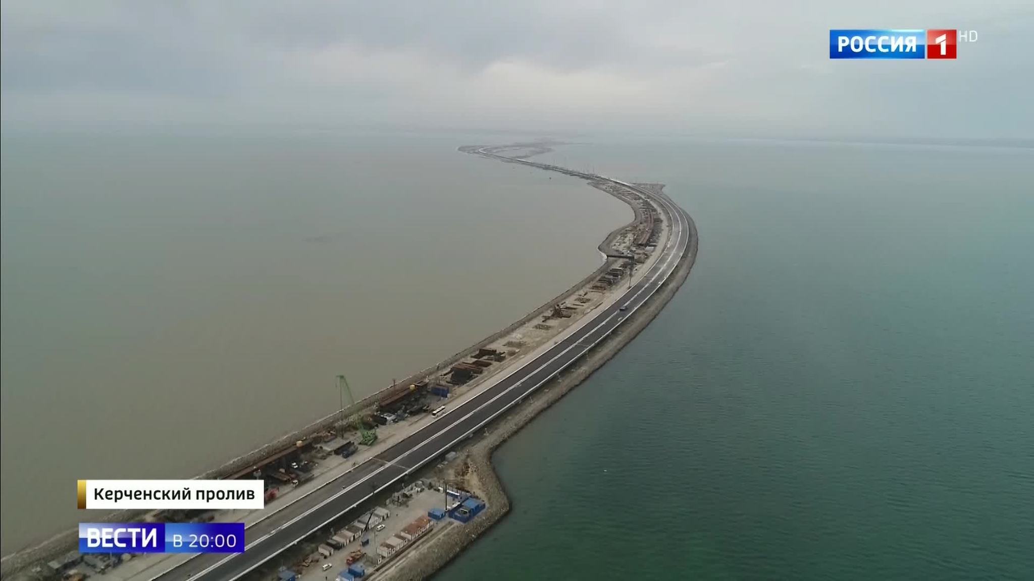 Construction of Crimean Land Bridge Proceeds at Breakneck Pace, Scheduled For Completion in 1 Year