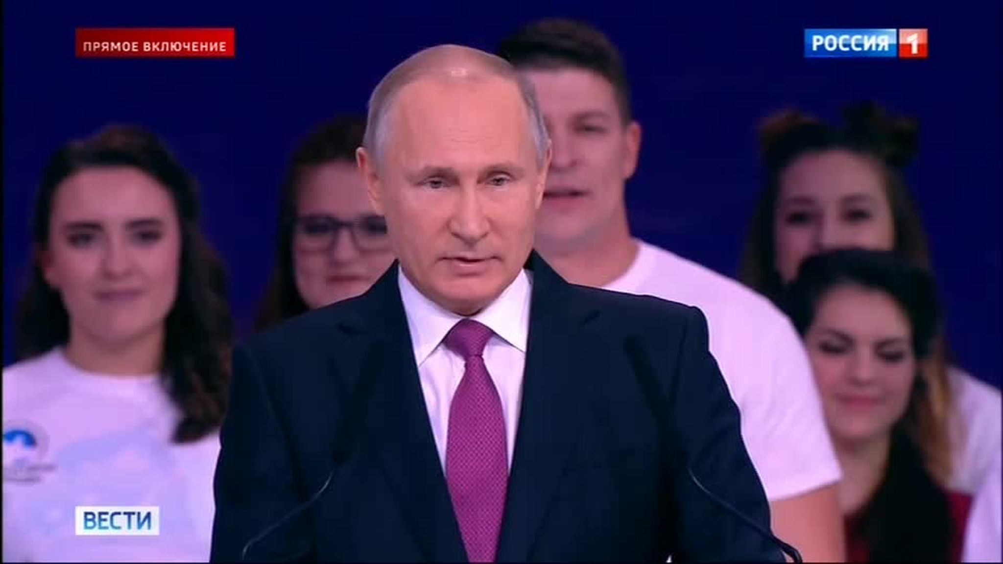 Владимир Путин пообещал принять решение об участии в выборах в ближайшее время (эфир от 06.12.2017)