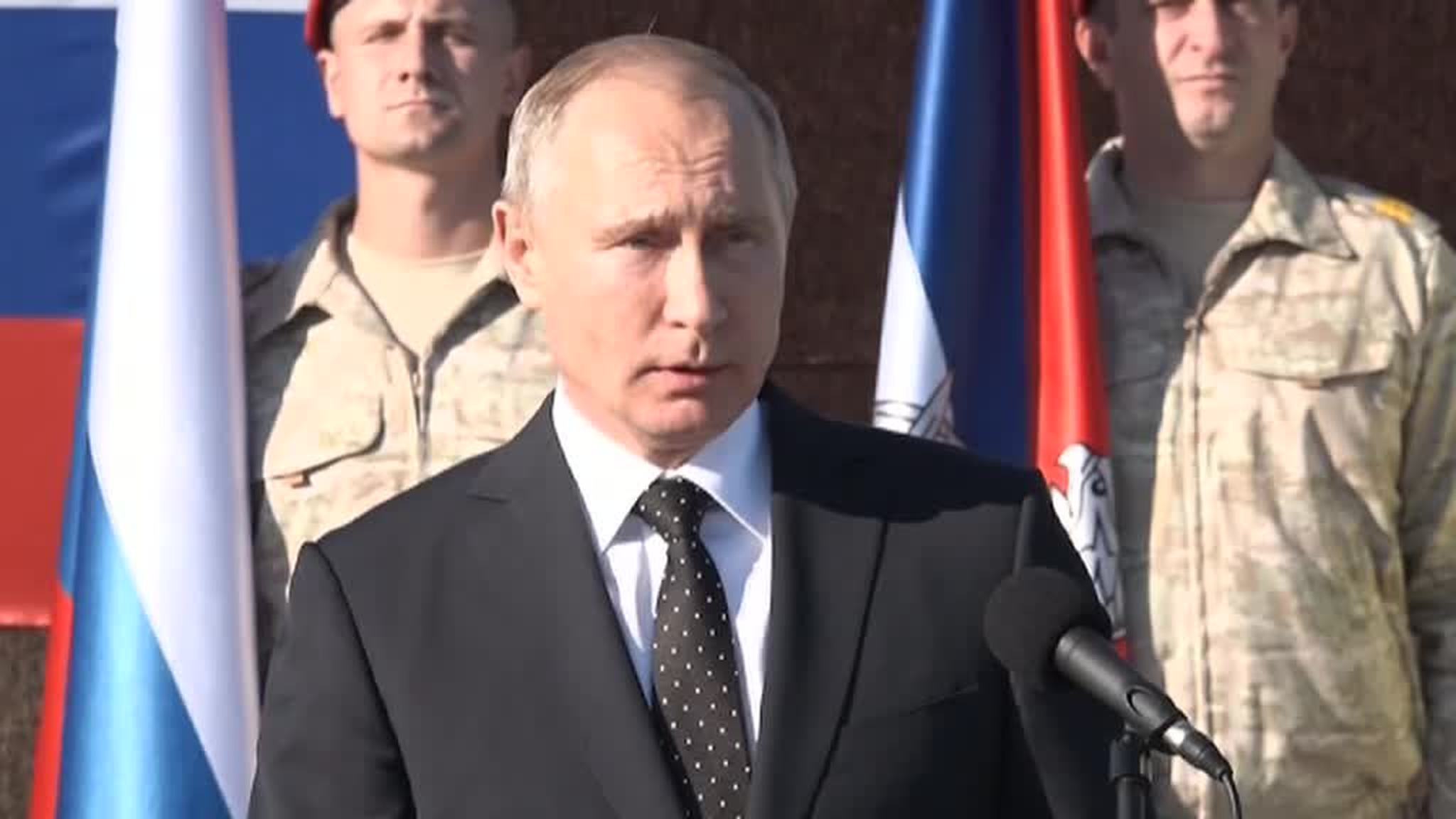 Watch and Listen What President Putin Said to Victorious Russian Soldiers And the World in Hhmeimim