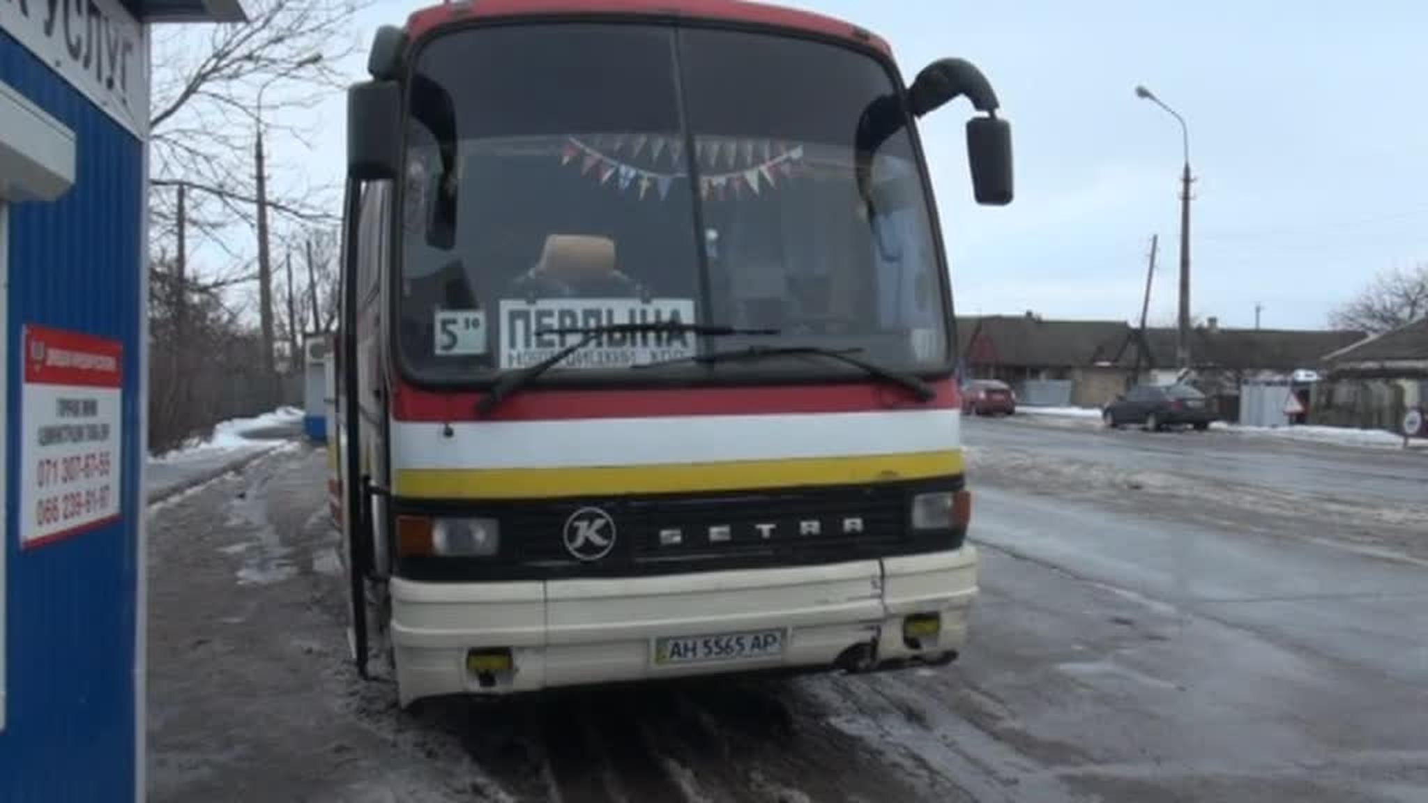 WARCRIME: Ukrainian Army Shoots Up Civilian Bus in Neutral Zone in the Donbass