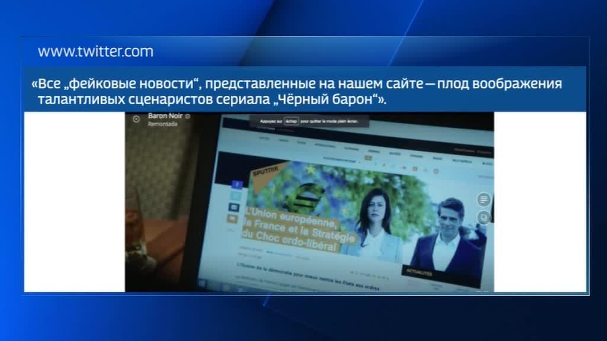 "Черный барон" показал фейковую статью Sputnik France об "иллюзии демократии" в ЕС
