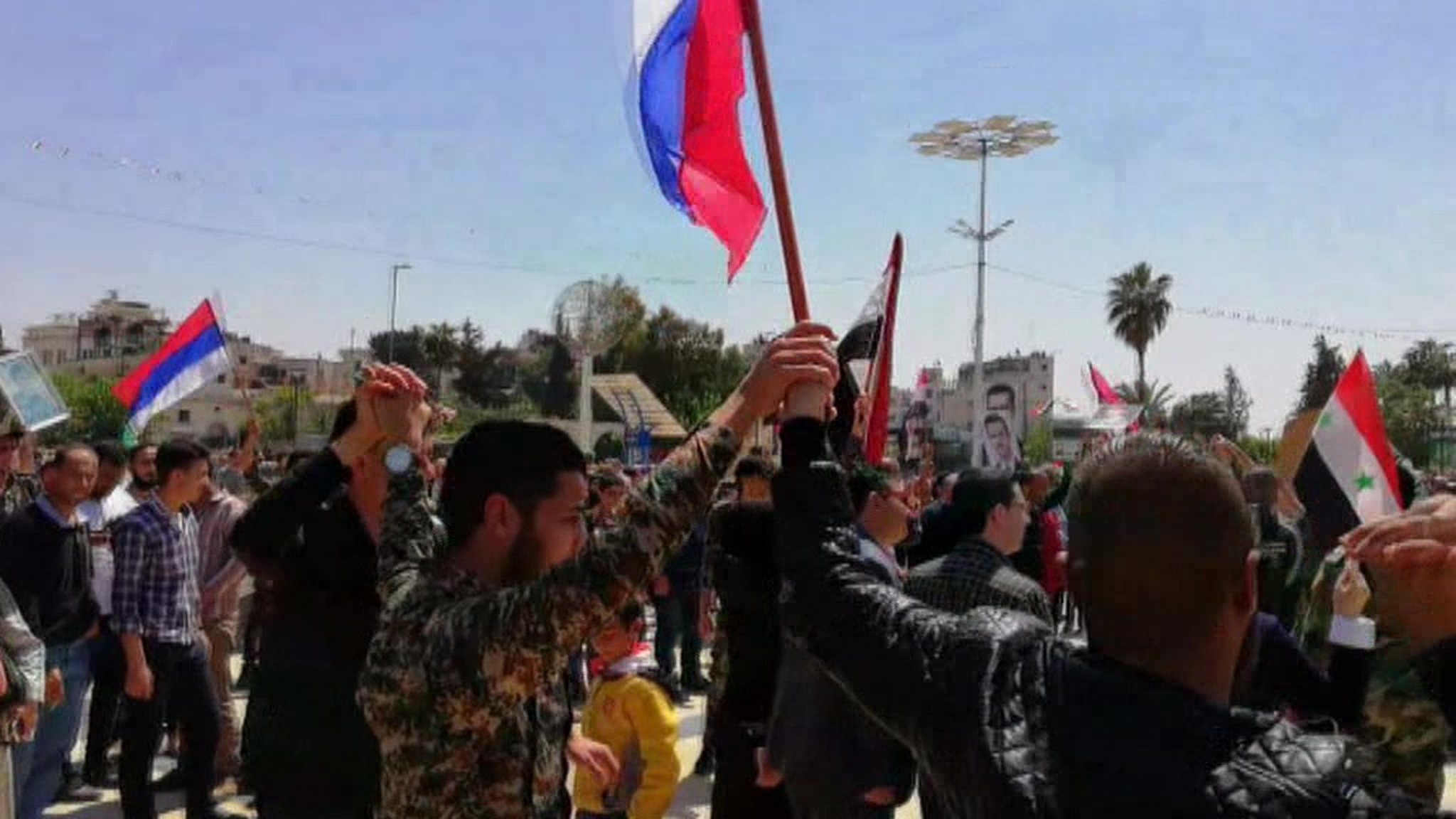 Assad Triumphant: Syrian Army Celebrates Defeat of Combined US, UK, French War Machine