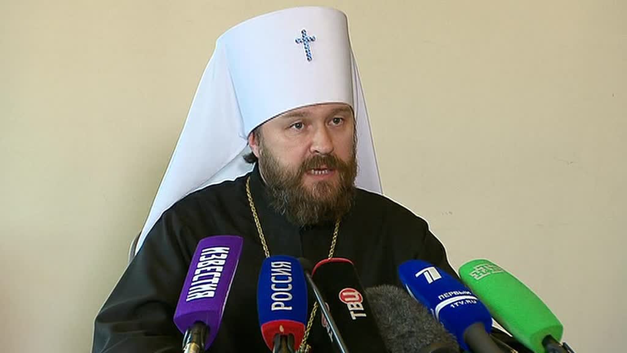 Пресс-конференция митрополита Илариона о мирных инициативах РПЦ в связи с ситуацией в Сирии