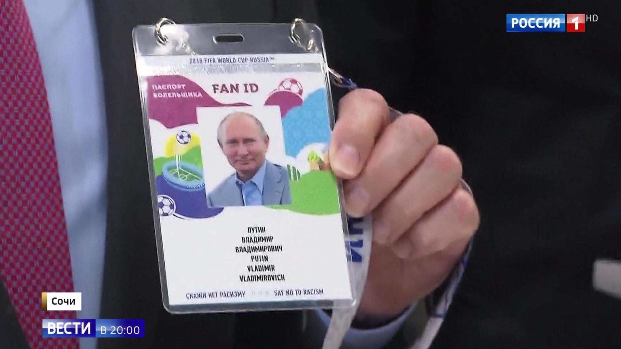 It’s Official: Russia is Ready for the World Cup - Putin and Infantino Receive Their Fan IDs