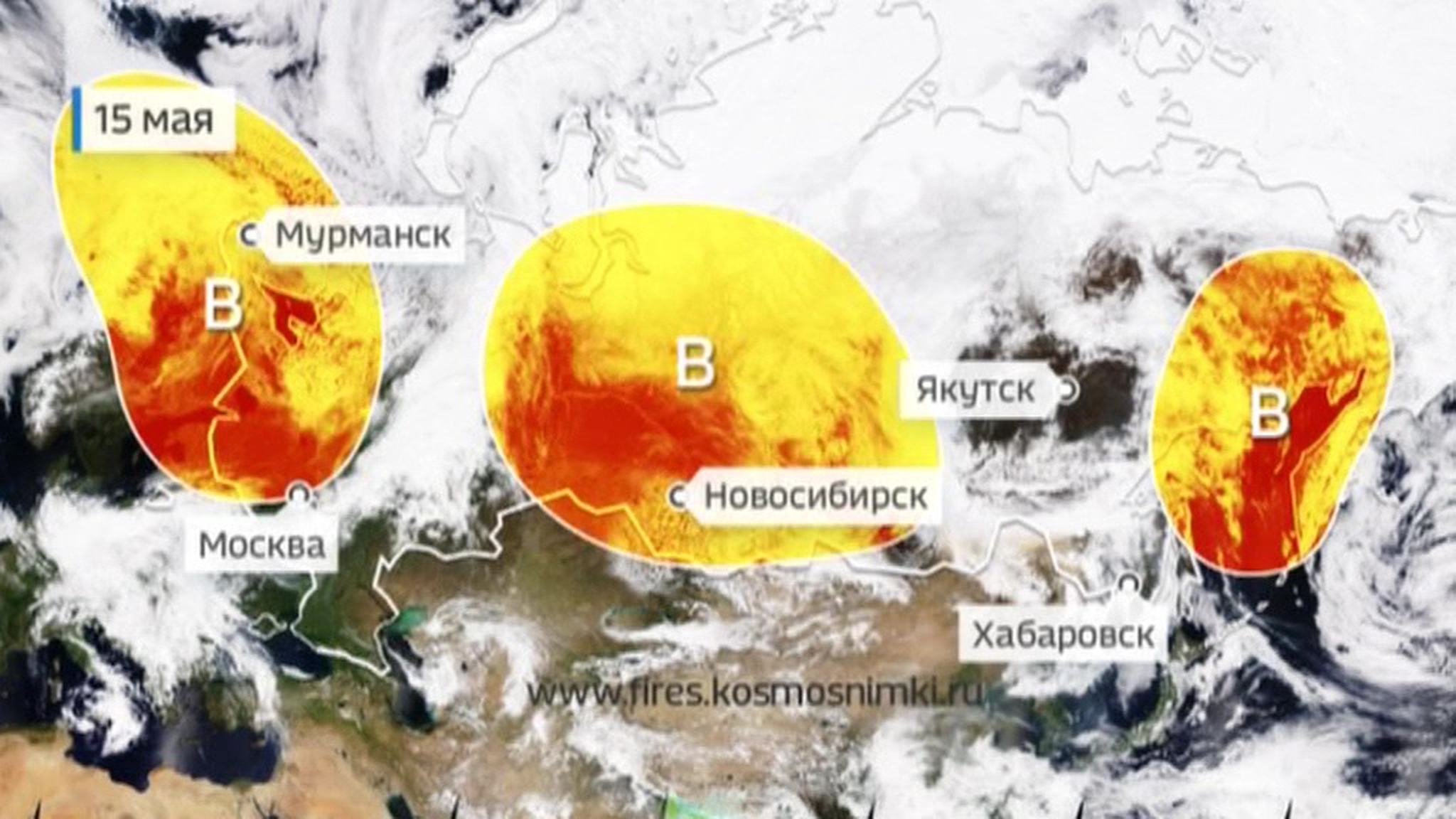 В Россию идут морозы и ливень года