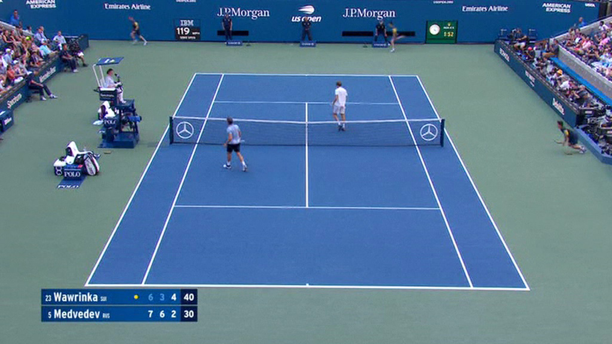 Российский теннисист Даниил Медведев вышел в полуфинал US Open