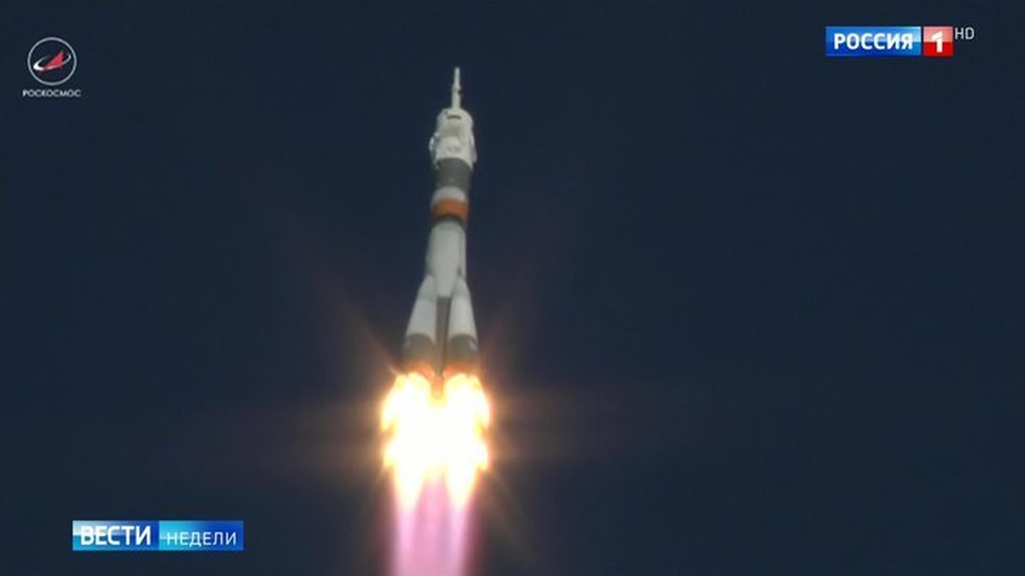 Blastoff! Russian Air-force Space Cossack Escorts American and Japanese Test Pilots to ISS
