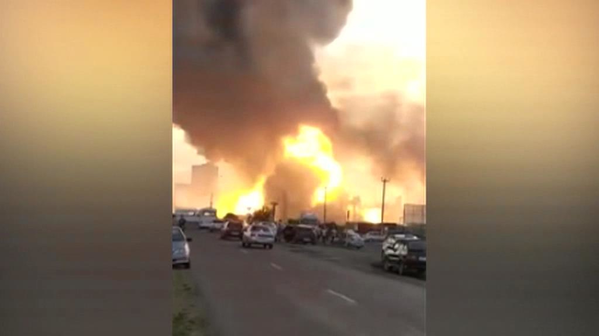 Взрыв на газовой АЗС под Краснодаром попал на видео