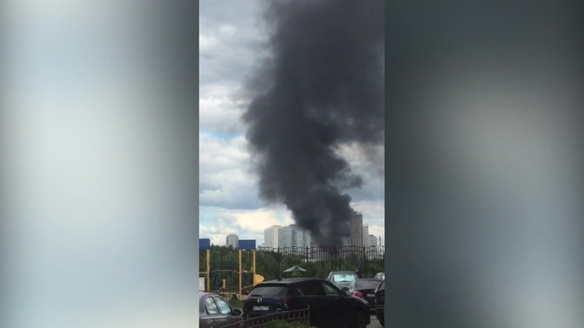 В Москве загорелось здание подразделения ДПС ГИБДД