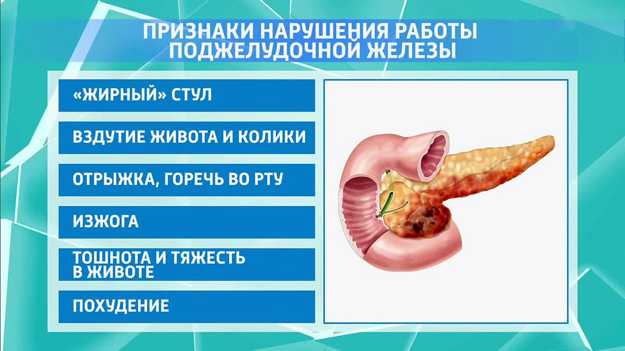 Эксперты перечислили симптомы при заболеваниях поджелудочной железы
