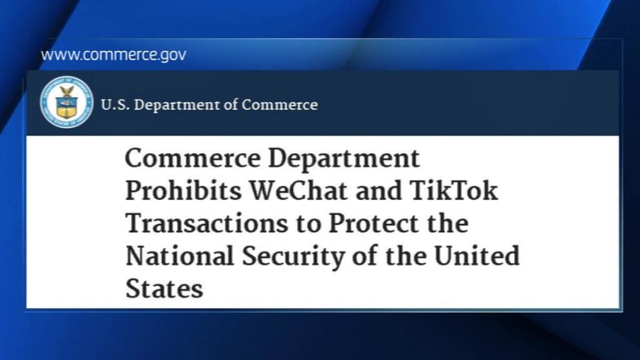 США запретят скачивать TikTok и WeChat с 20 сентября