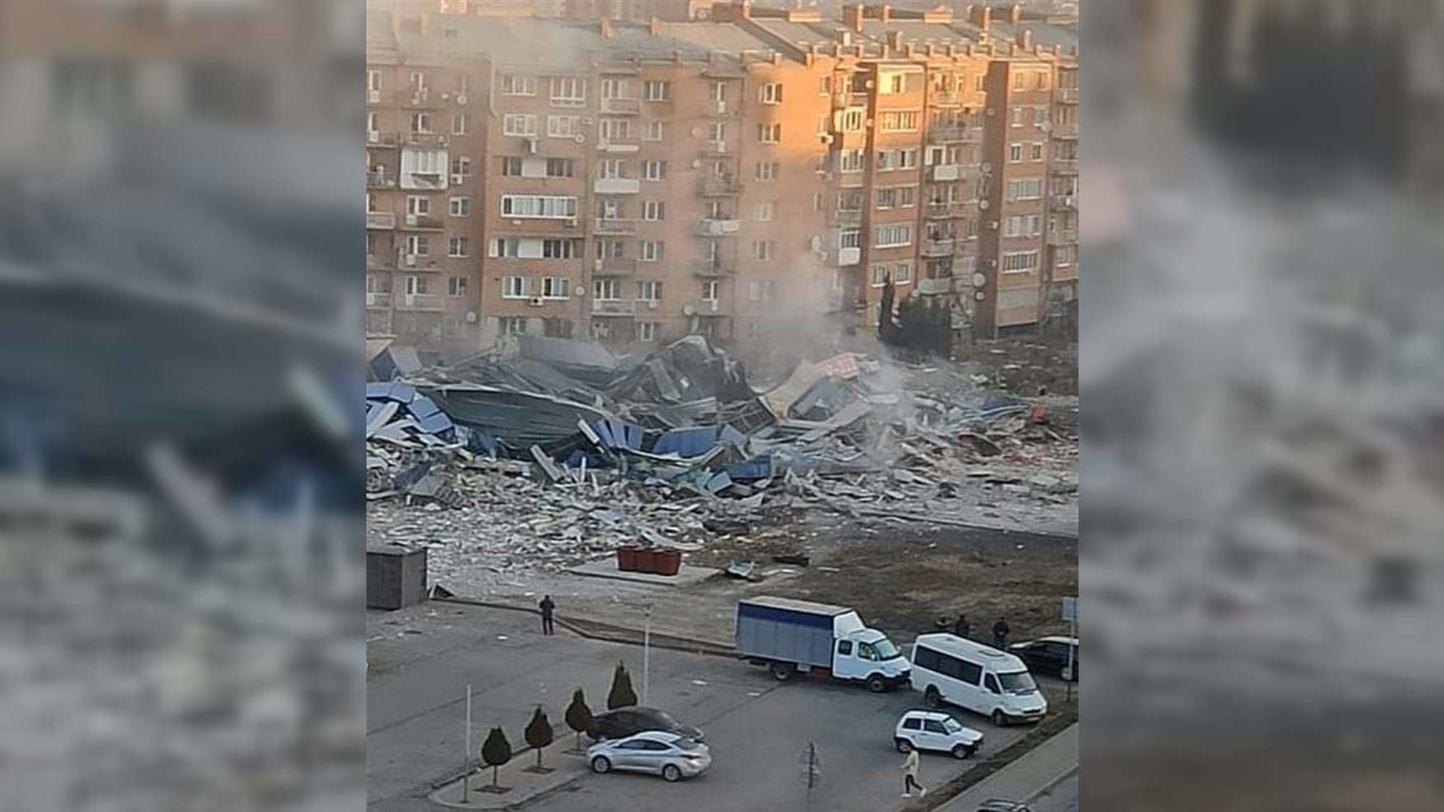 Во Владикавказе произошёл мощный взрыв в супермаркете