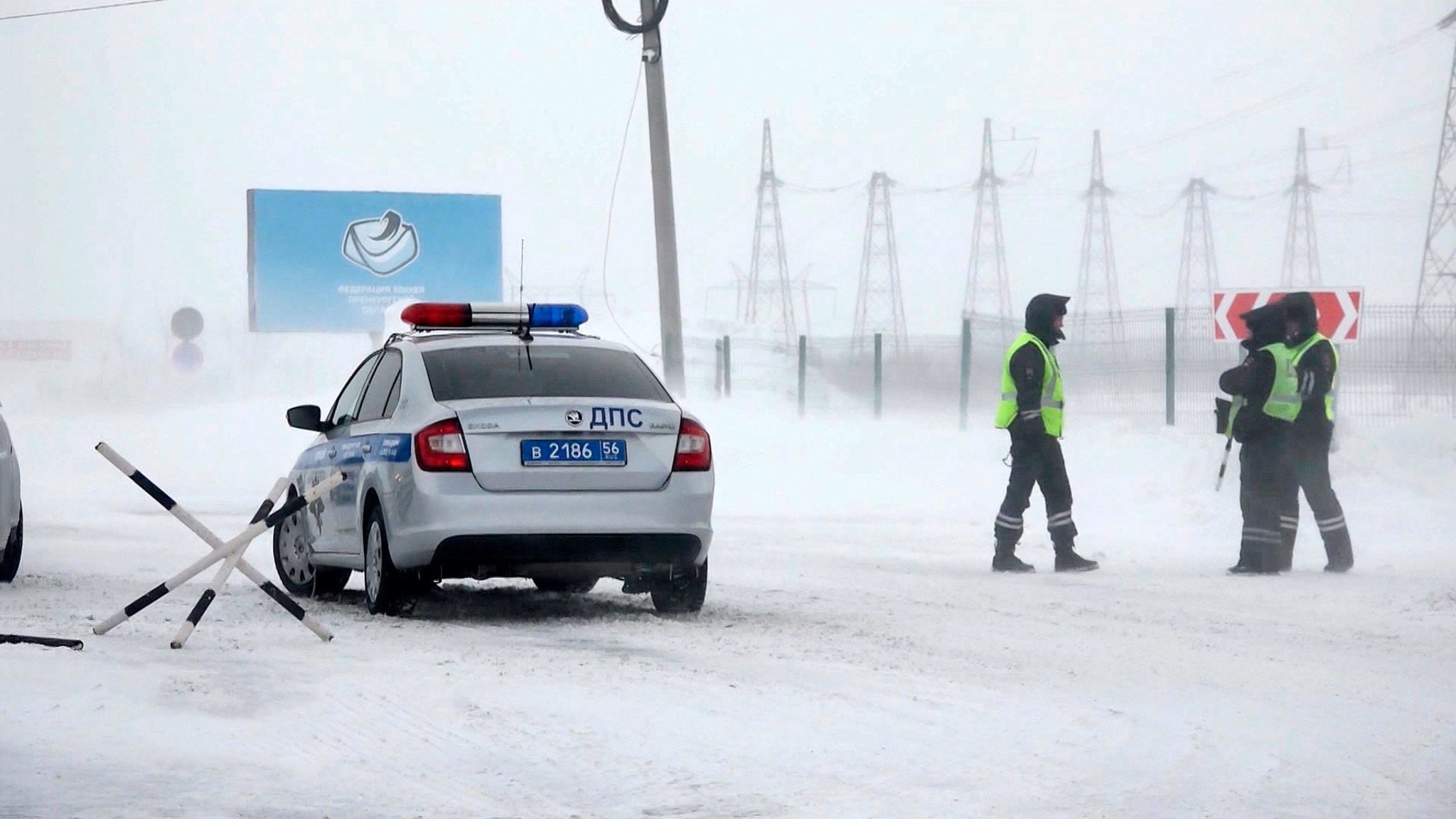 В Оренбуржье бушует буран