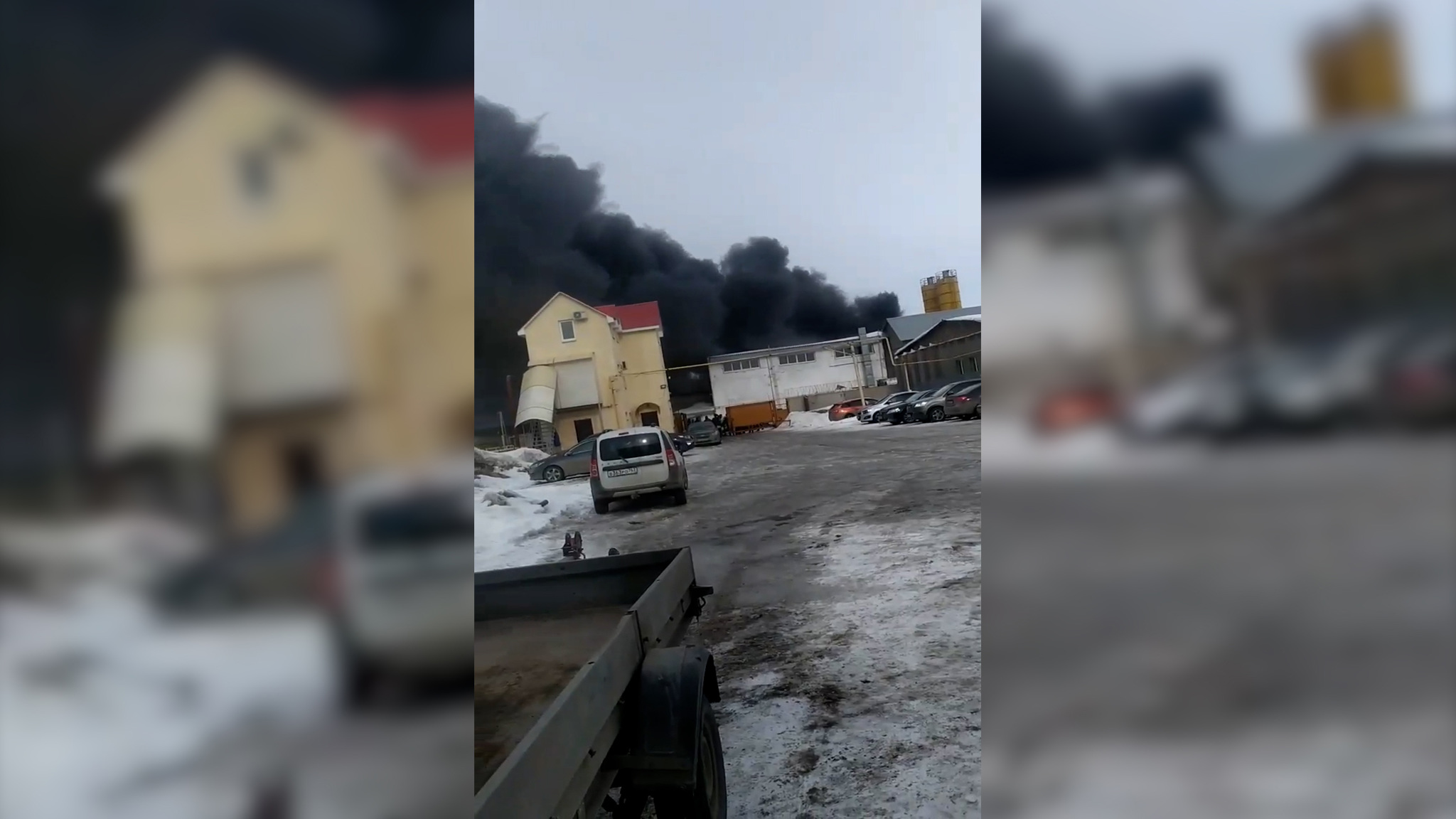 В Самаре произошел крупный пожар в производственном здании