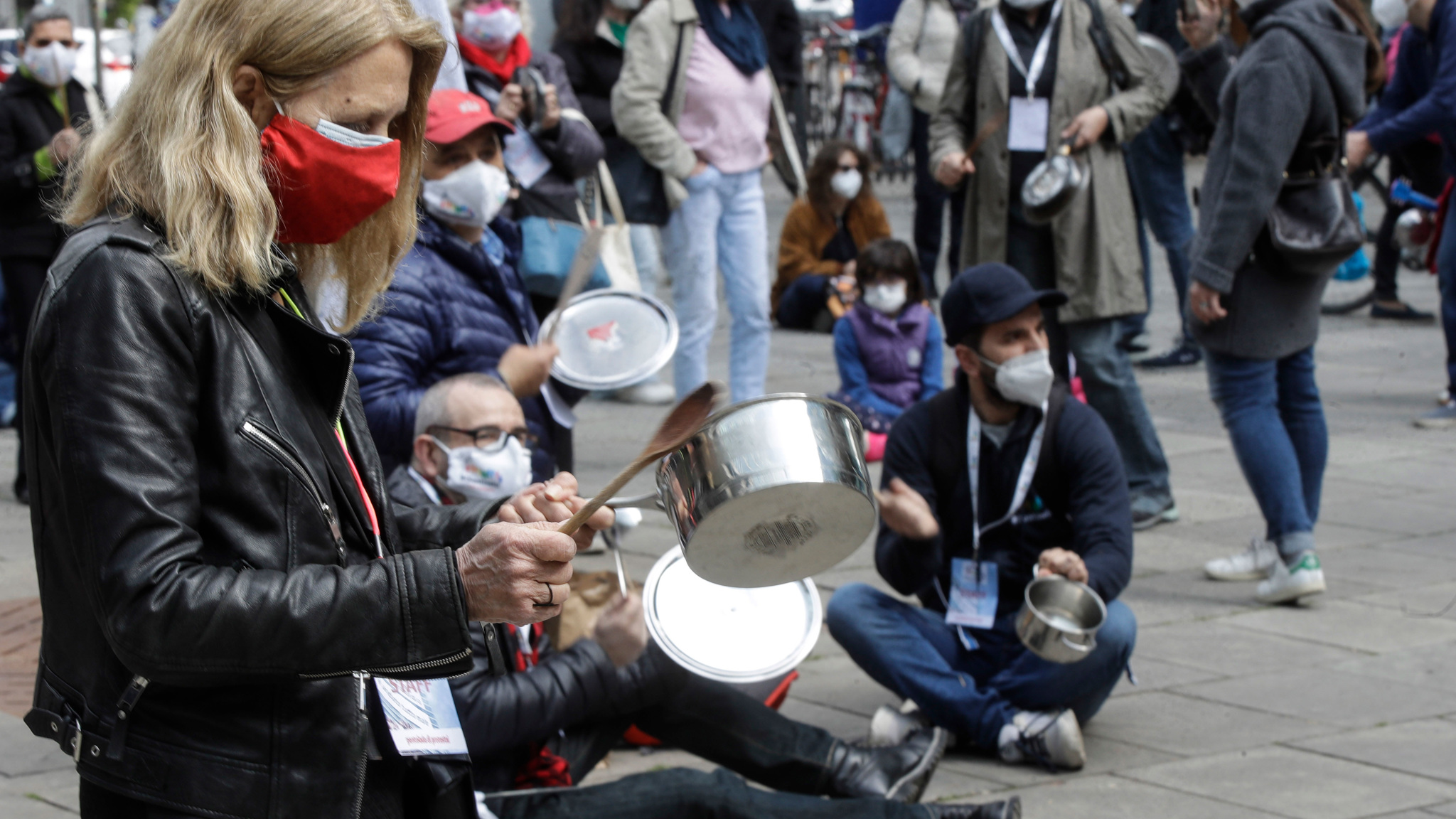 В Риме проходит новая акция протеста против ковид-сертификатов