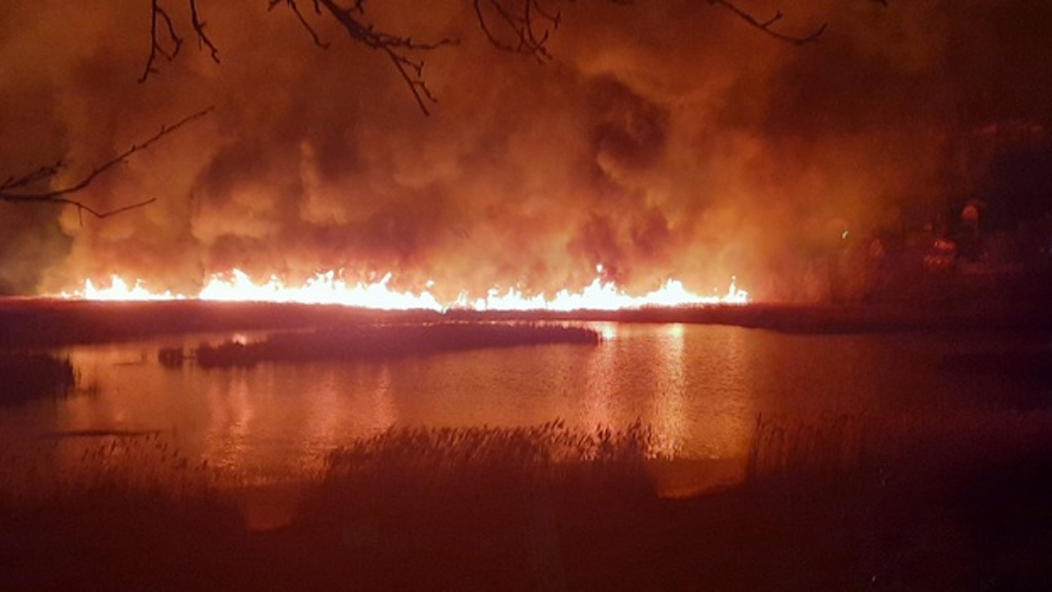 В Самарской области вспыхнуло озеро
