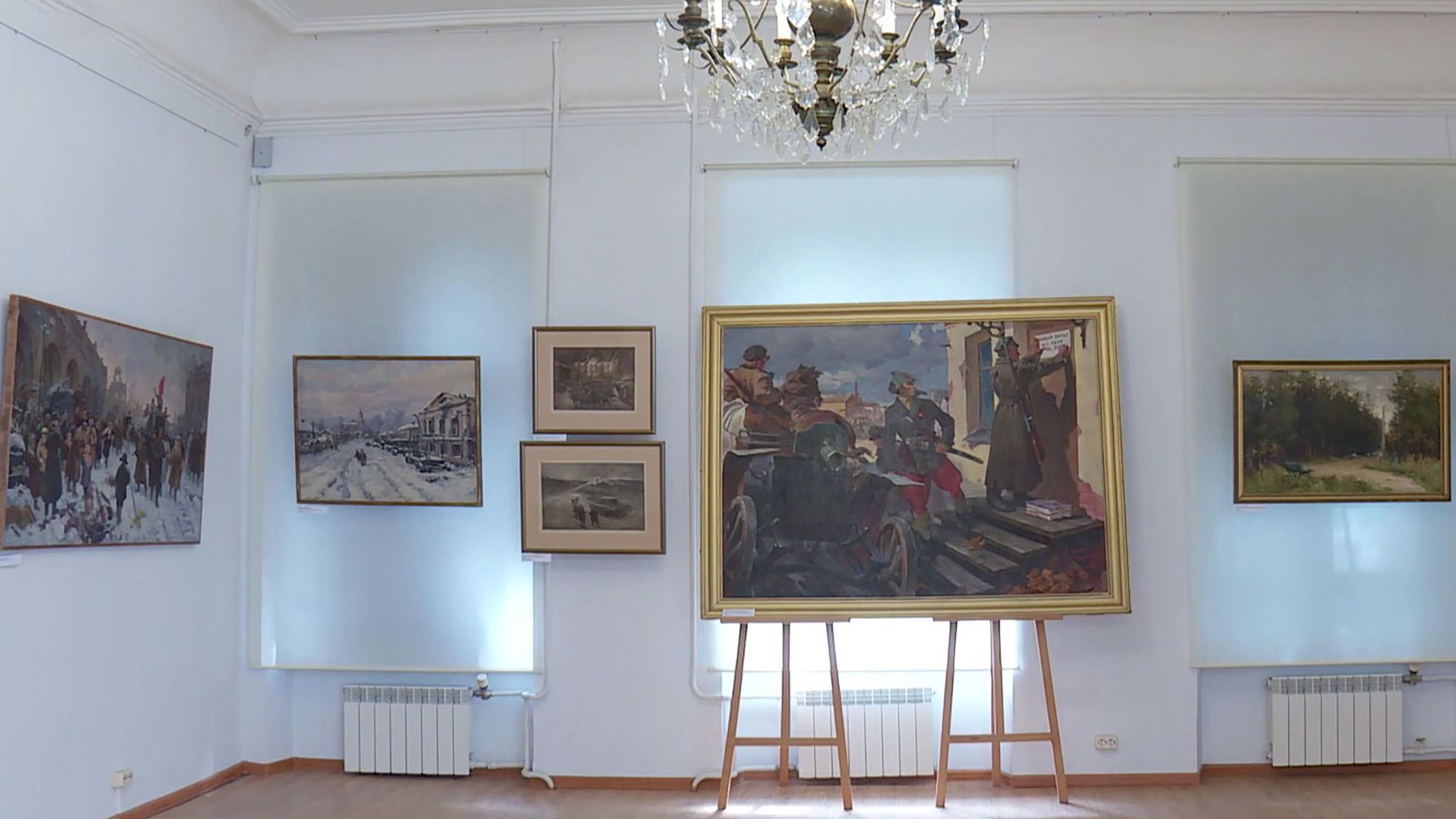 Историю Калуги представили полотнами советских художников