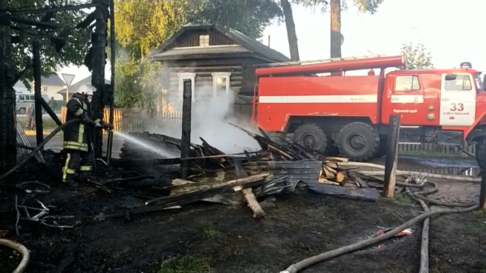 В пожаре под Пермью погибли трое детей и один взрослый