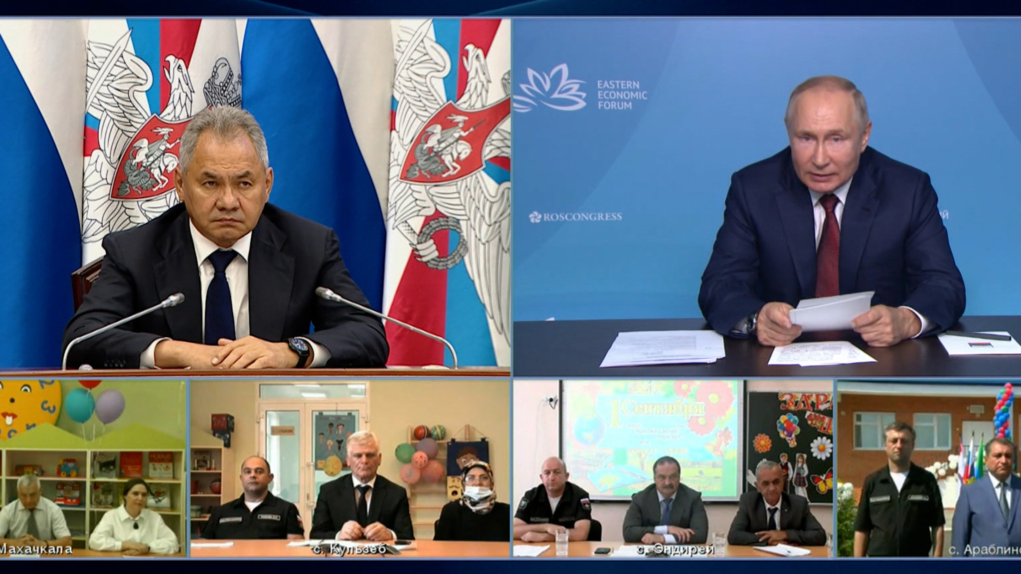 Новые школы и места для дошкольников: Путин открыл детсад в Дагестане