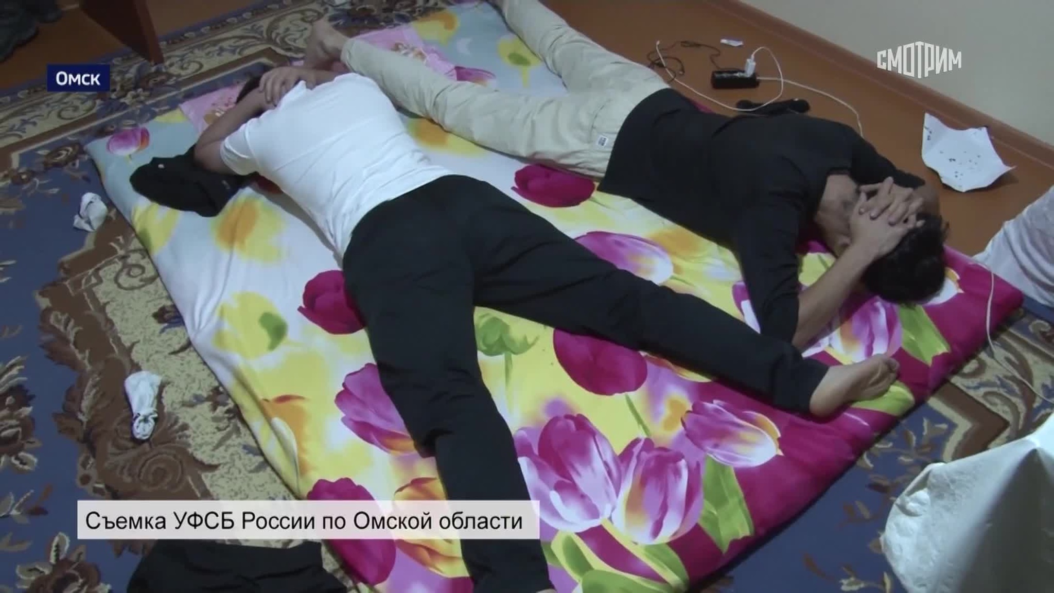 Омск. Кадры задержания подозреваемых в экстремизме