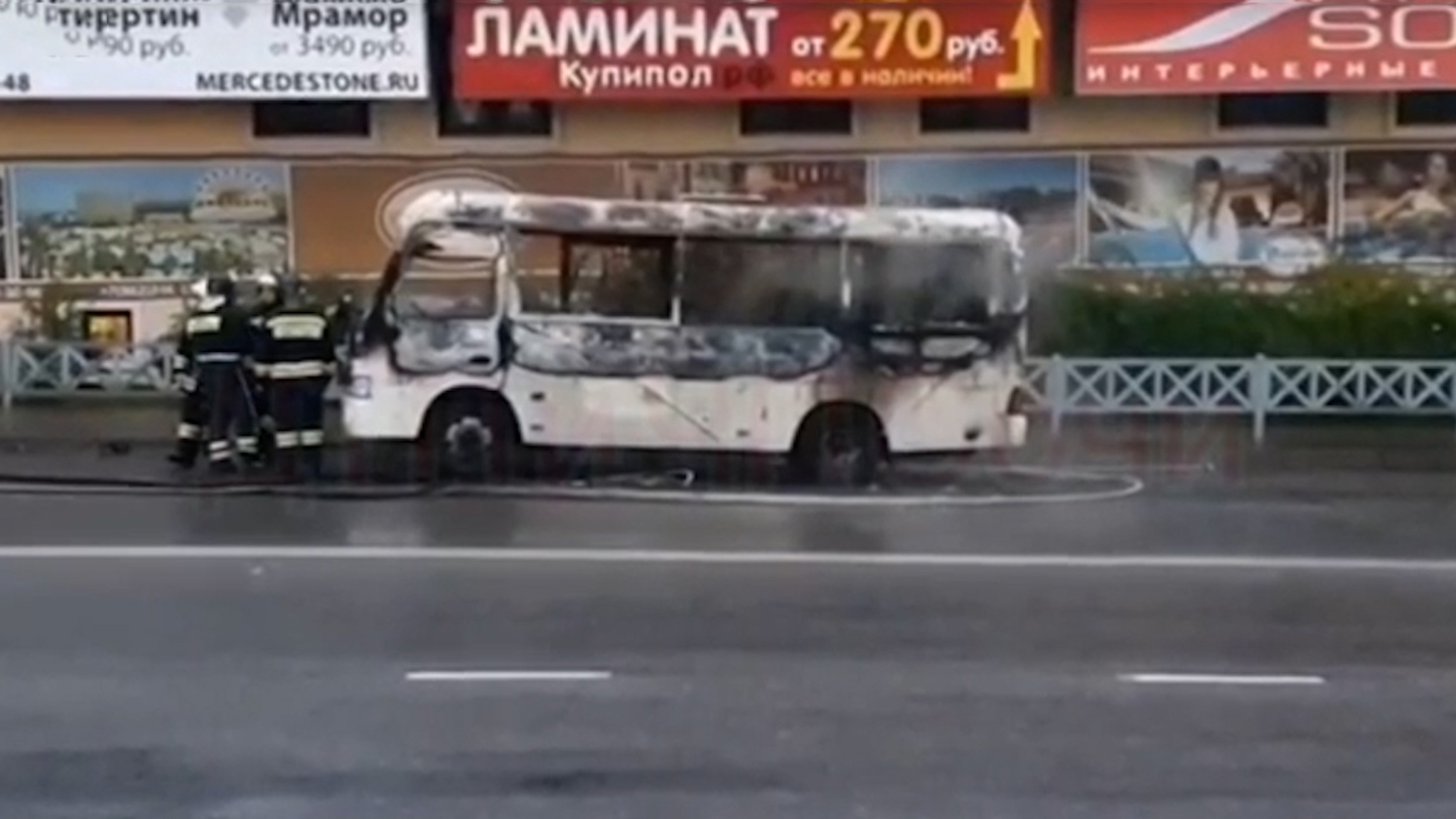 В Сочи сгорел рейсовый автобус