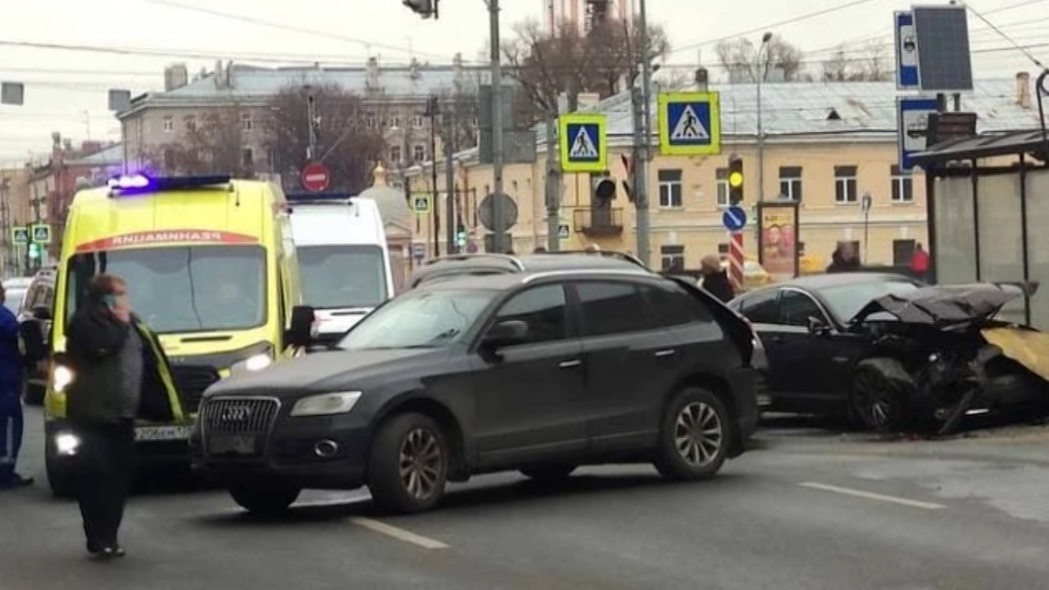 В Jaguar Игоря Скляра влетела иномарка