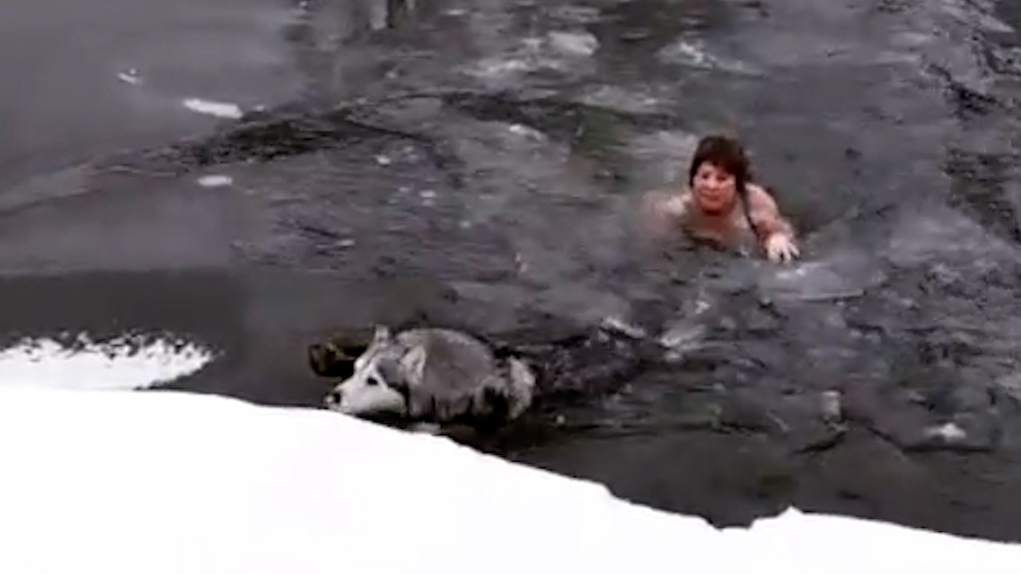 В Воронежской области женщина вытащила собаку из ледяной воды