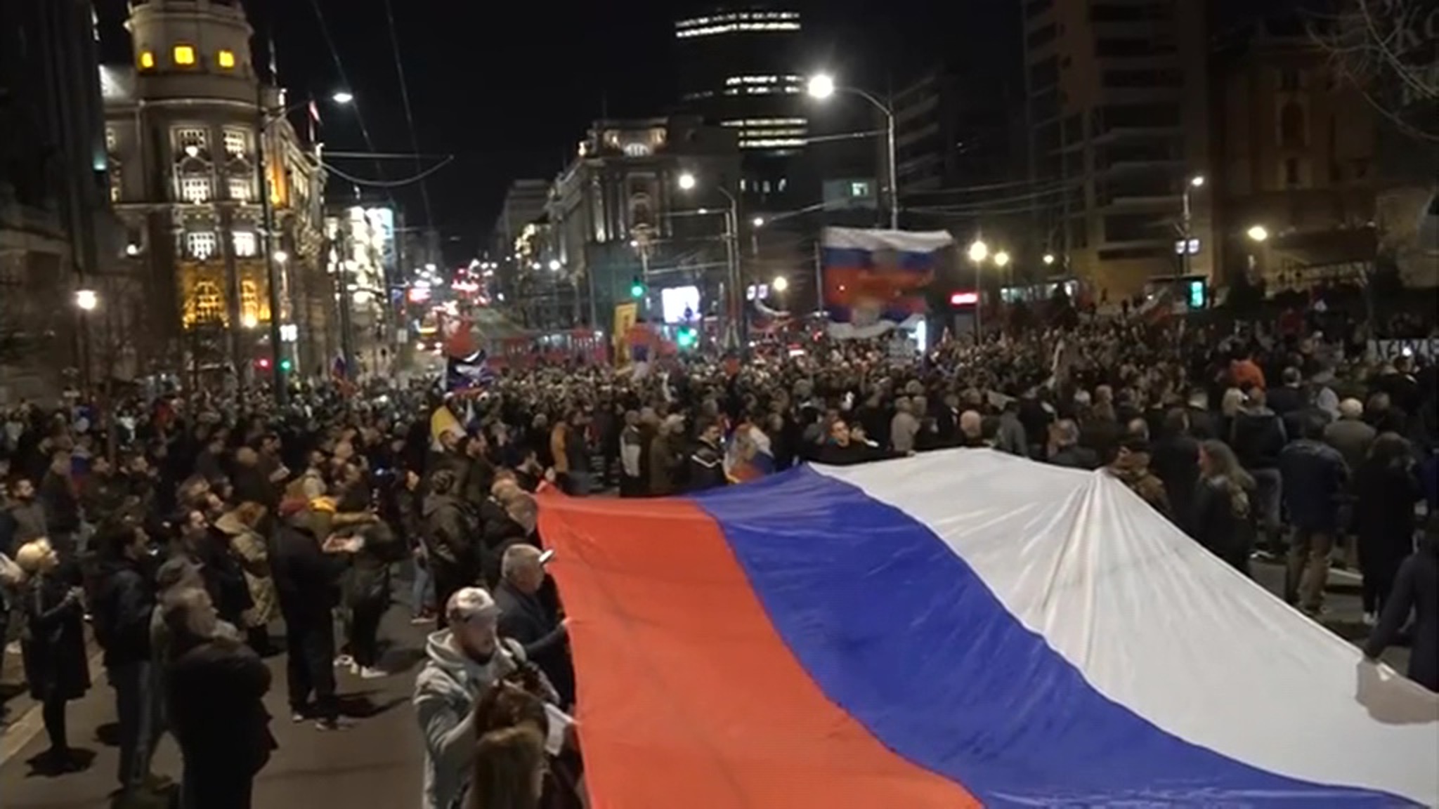 Годовщина агрессии НАТО: в Белграде прошел митинг