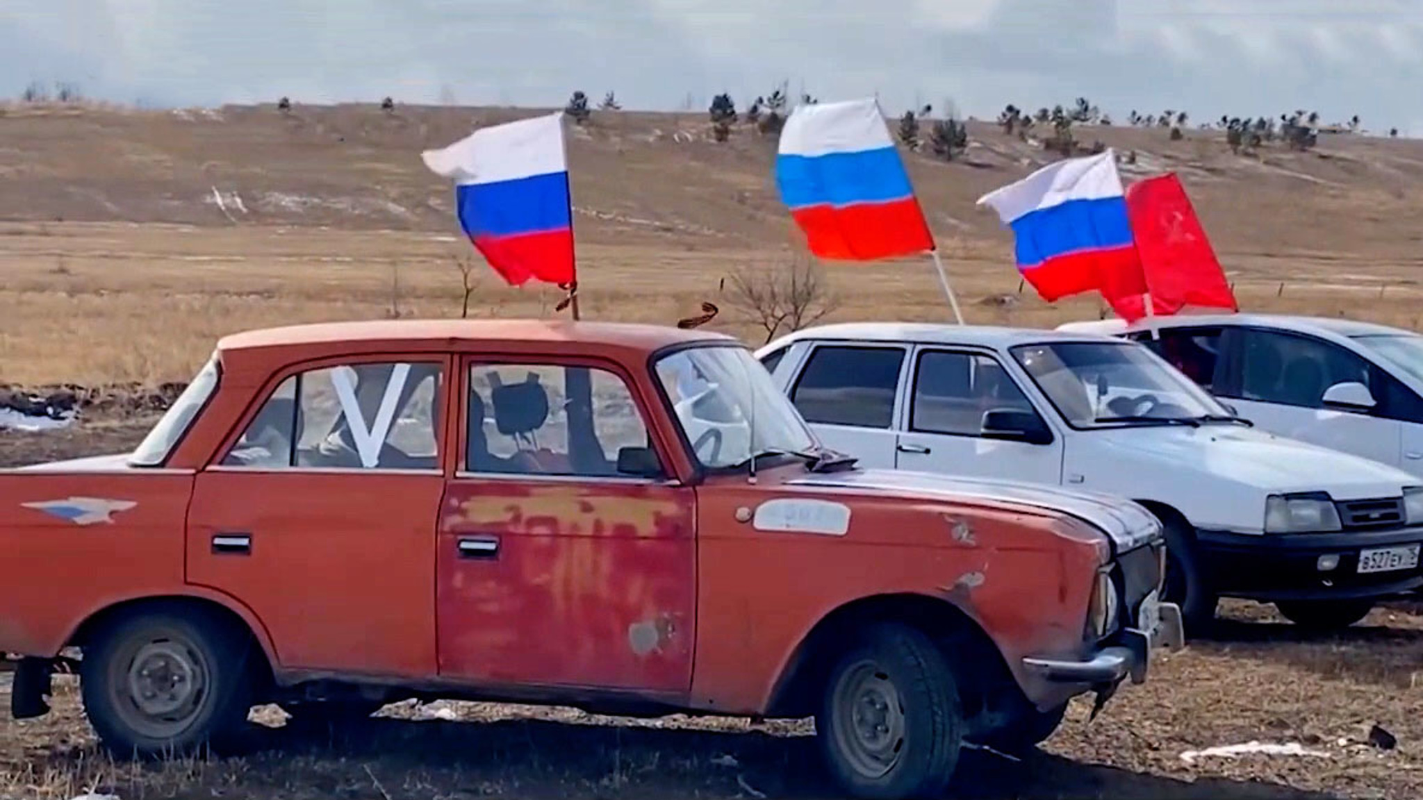 Забайкальские автолюбители провели патриотическую акцию