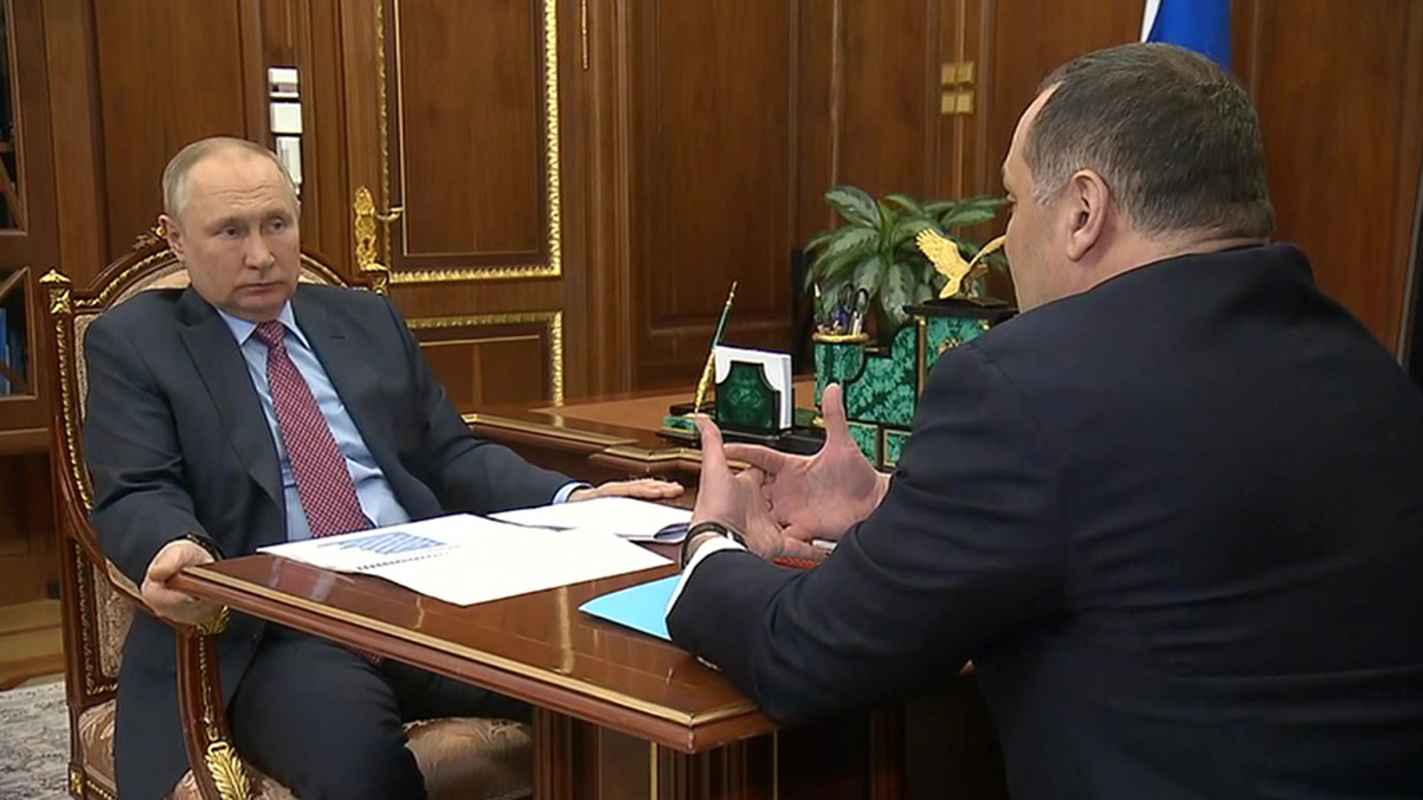 Встреча Владимира Путина с главой Дагестана