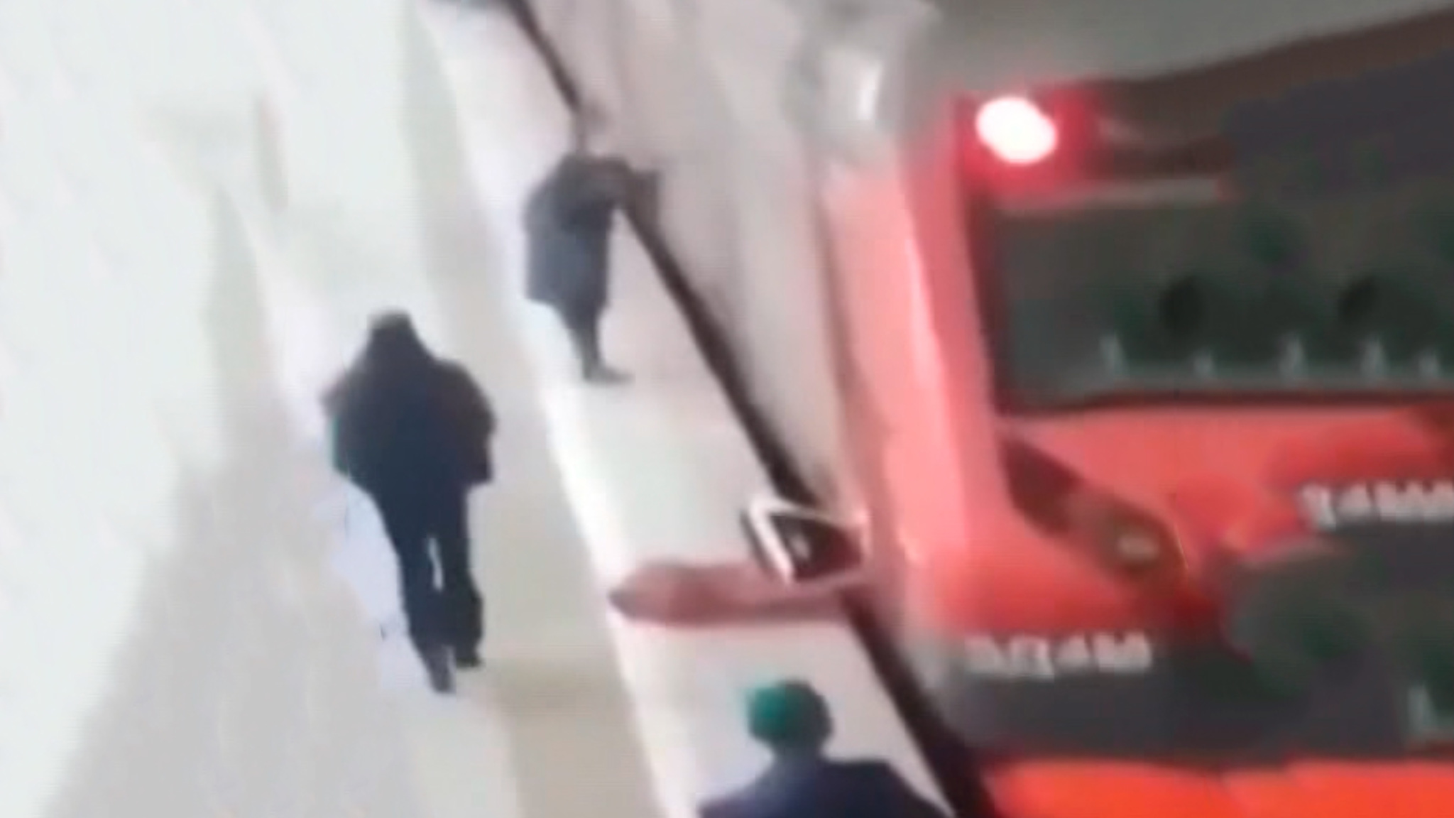 Московская электричка поехала с застрявшей в дверях пассажиркой