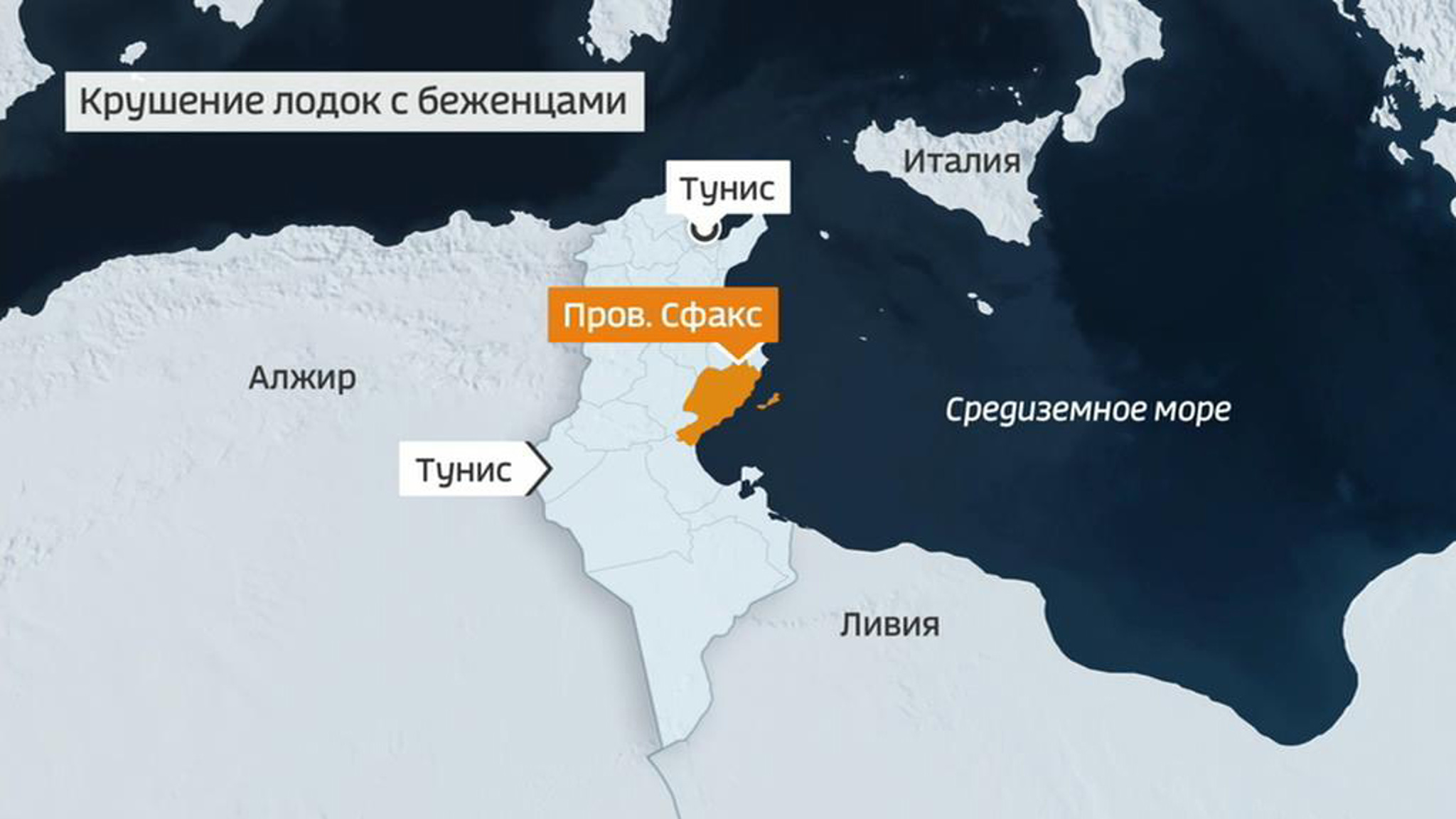 Крушение лодок с нелегалами у берегов Туниса и Ливана