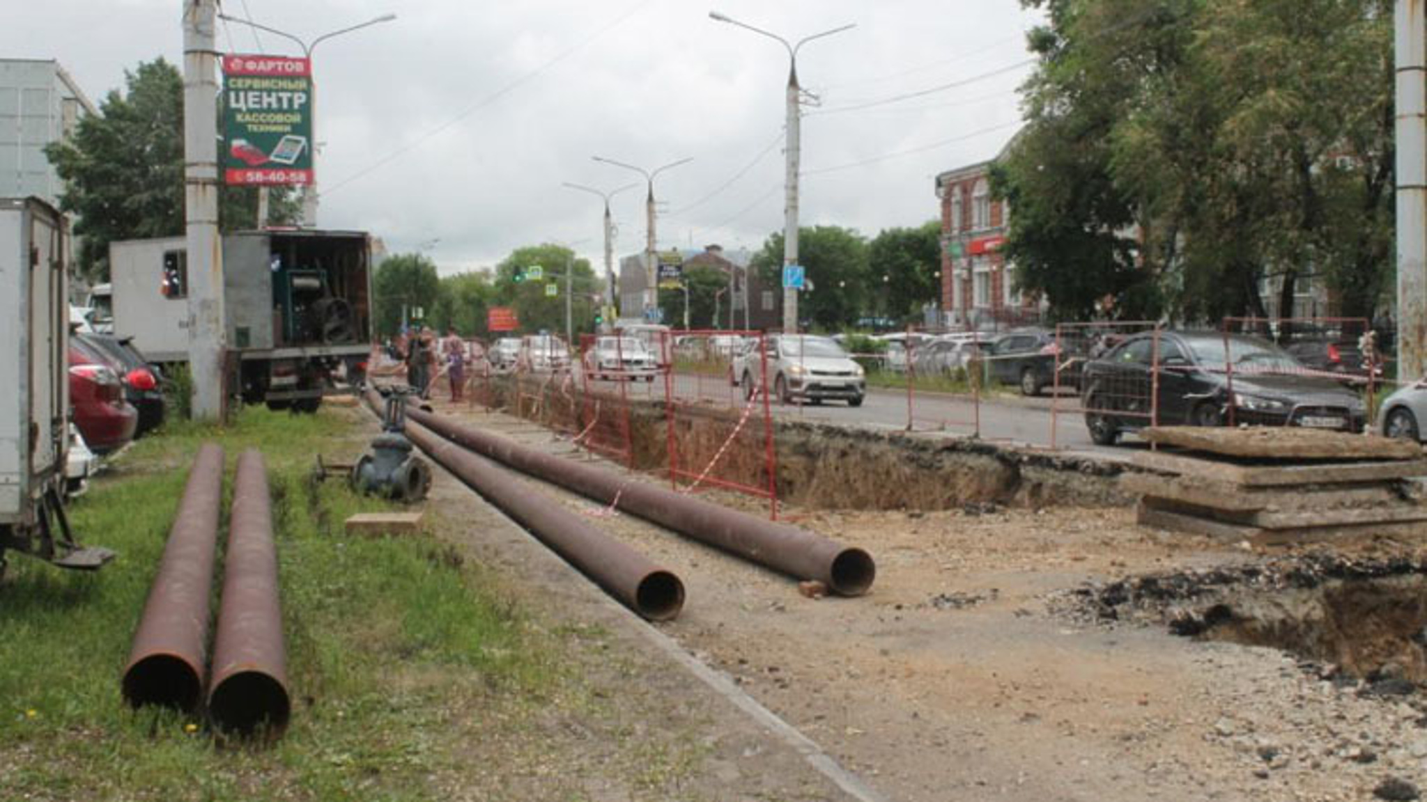 На благовещенской улице Горького обновили 120 метров коммуникаций