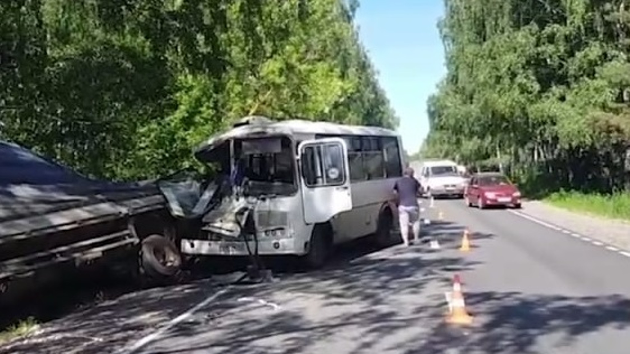 Семь человек пострадали в ДТП с автобусом и грузовиком в Нижегородской области