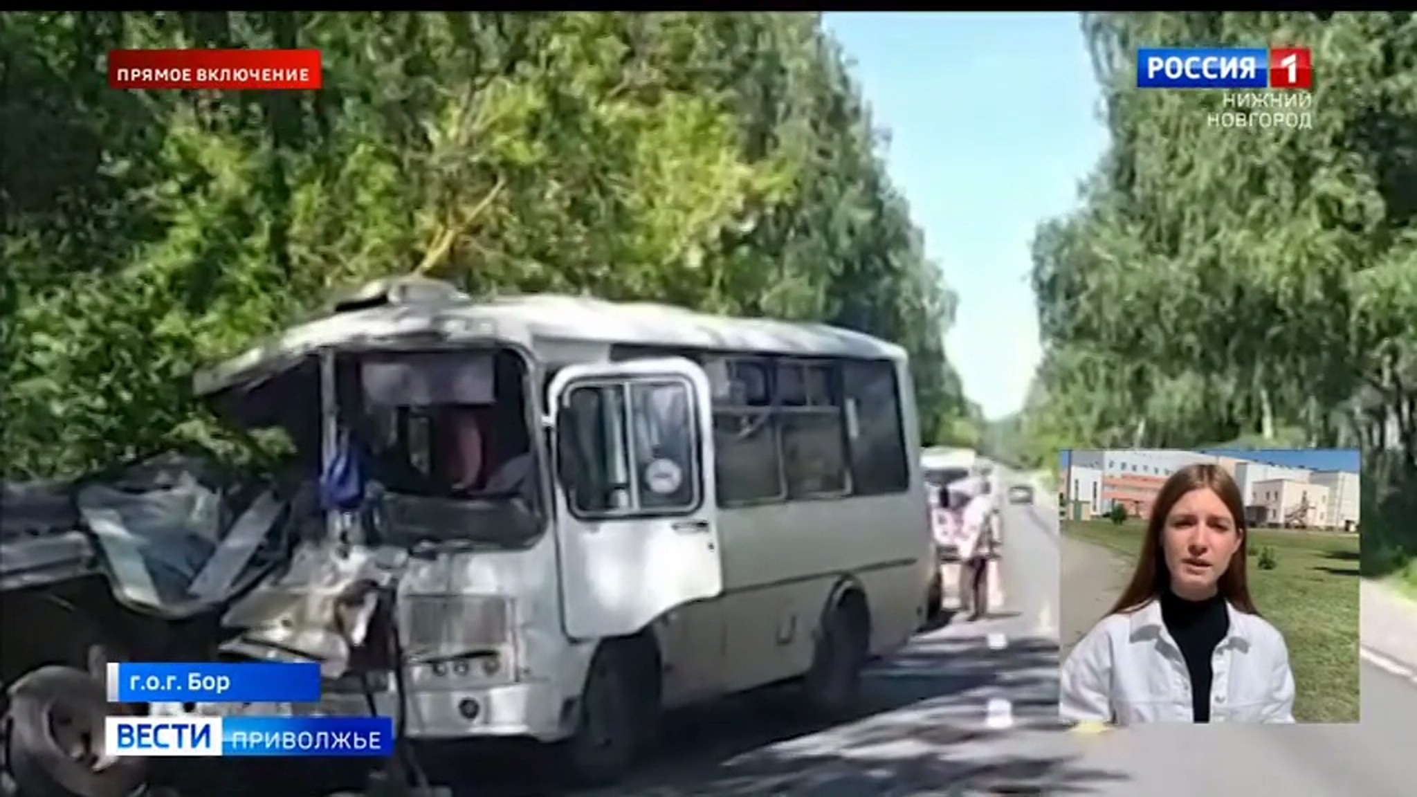В Борском районе рейсовый автобус врезался в грузовик: Репортаж с места аварии