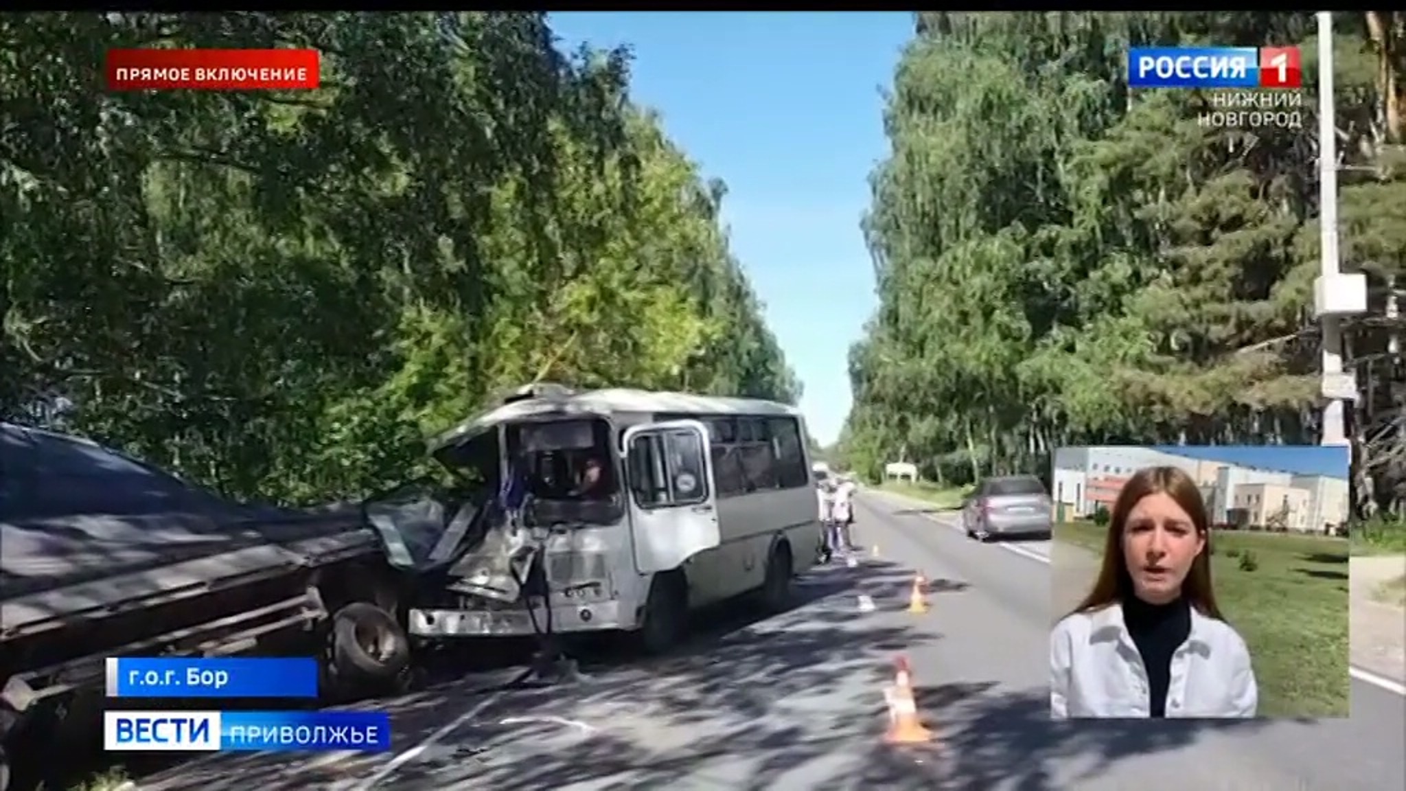 В Нижегородской области рейсовый автобус врезался в грузовик: Репортаж с места аварии